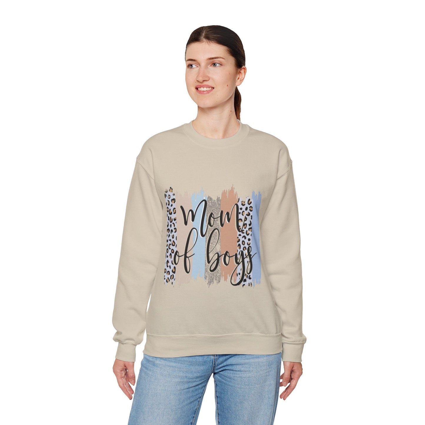 Mom of Boys Crewneck Sweatshirt - Stylish and Cozy Gift for Moms