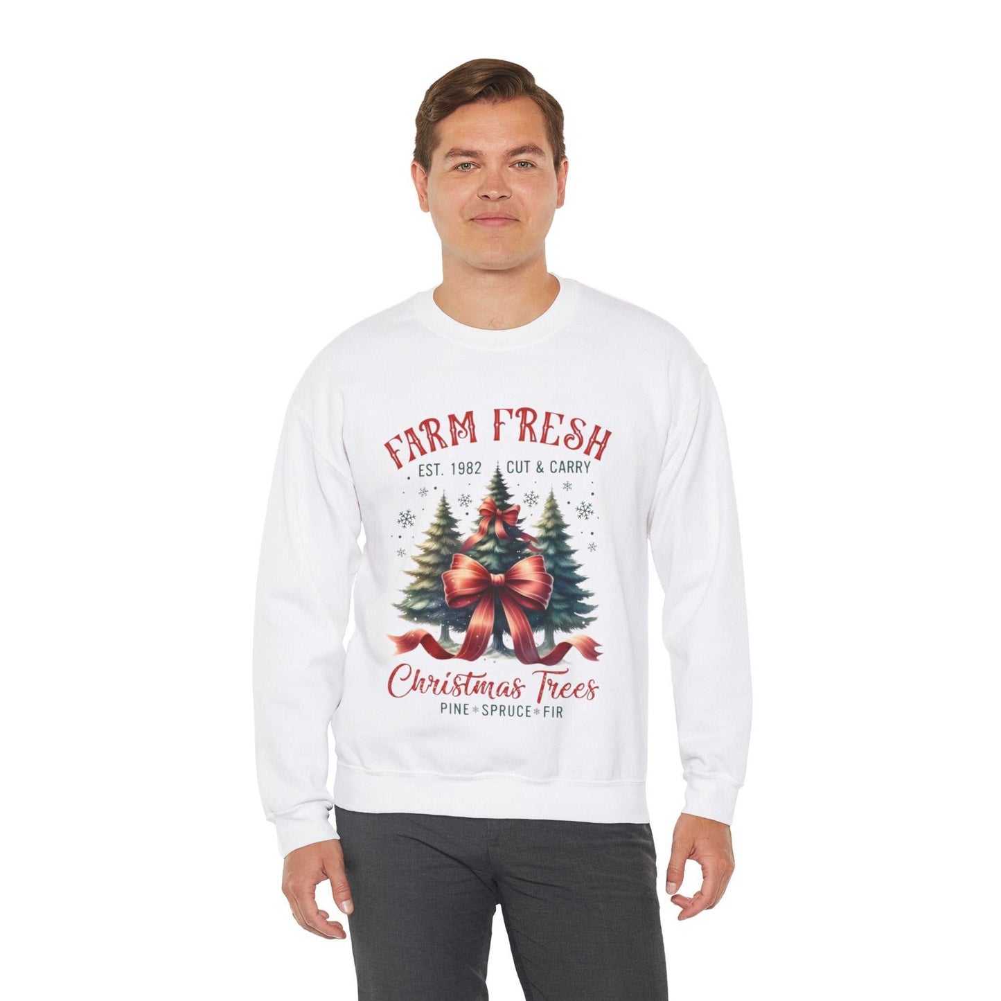 Farm Fresh Christmas Trees Sweatshirt, Christmas Holiday Gift
