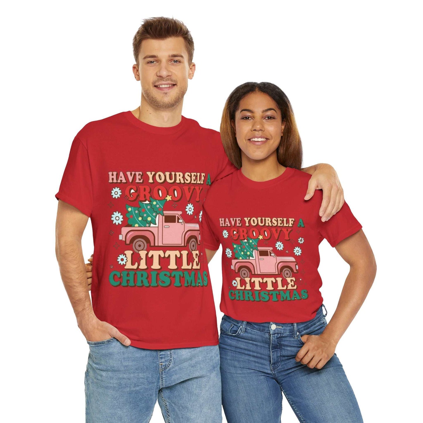 Christmas Shirt with Retro Design and Groovy Little Christmas Message
