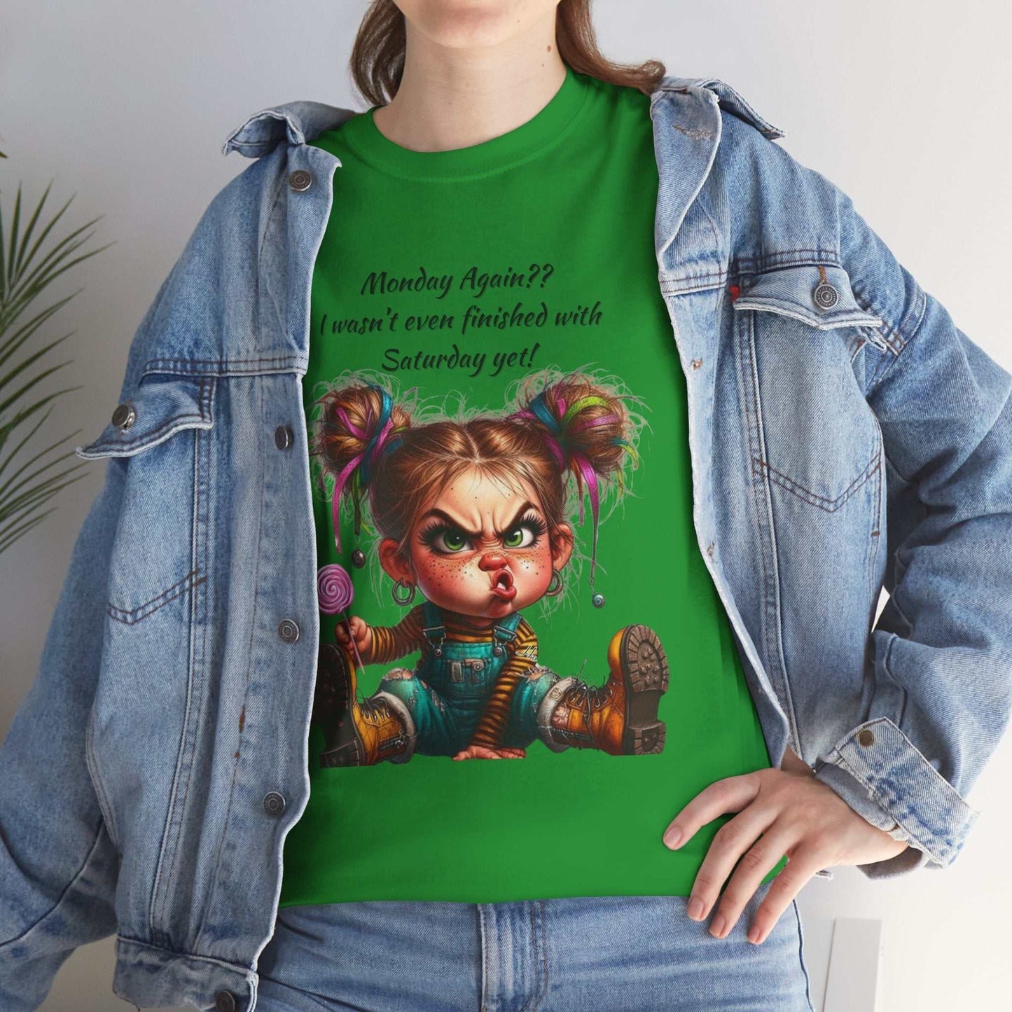 Sassy Cartoon Tee, Funny Graphic Tee, Unisex Cotton Shirt, Quirky Gift