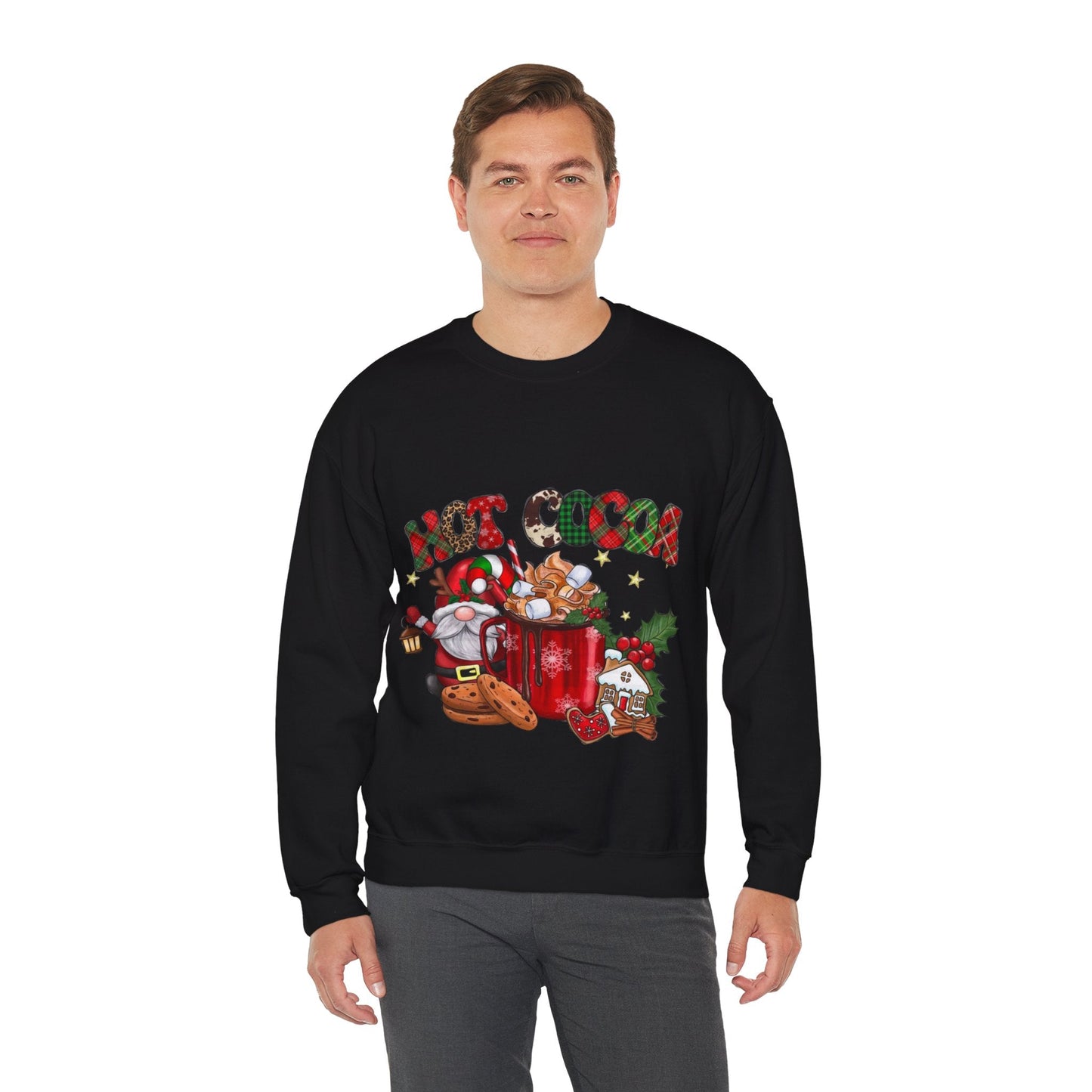 Hot Cocoa Christmas Movies Sweatshirt, Gnome Christmas Gift
