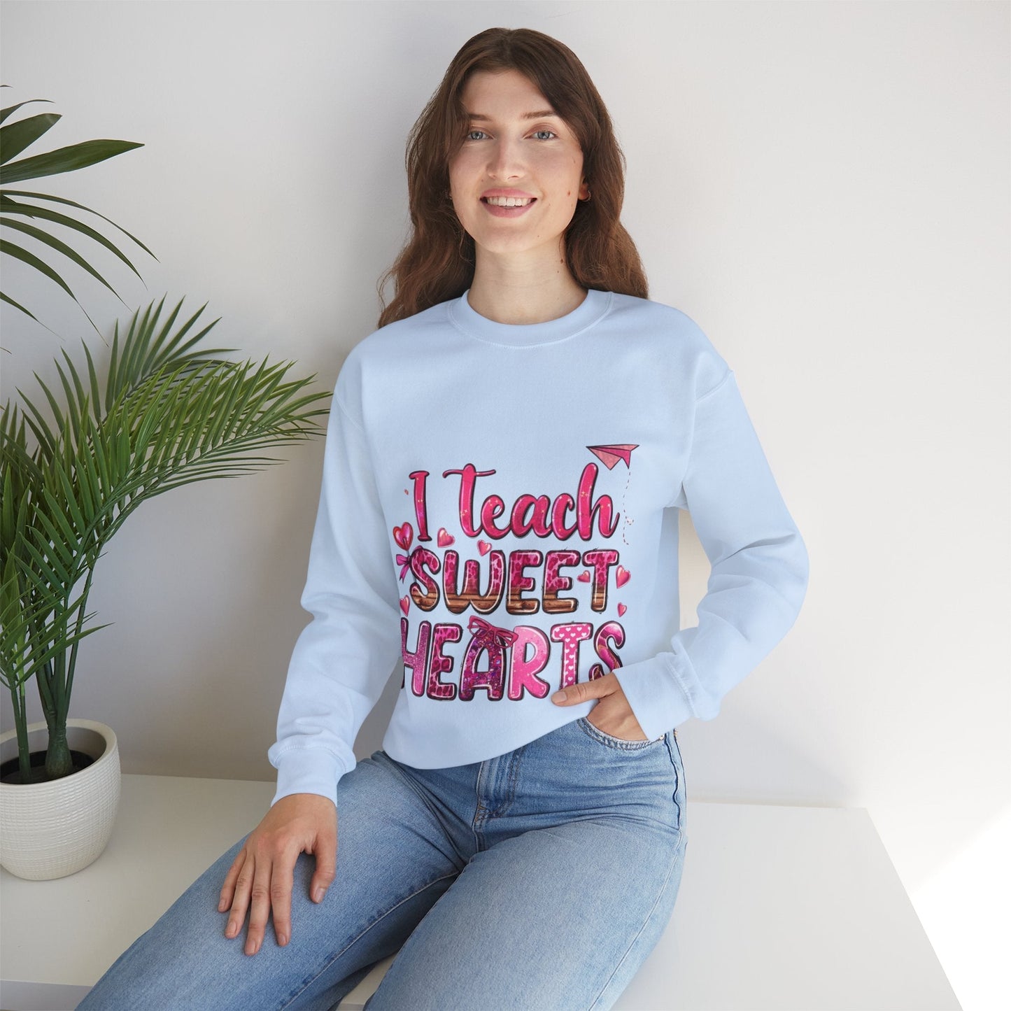 I Teach Sweet Hearts Sweatshirt, Valentine Love Teaching Gift