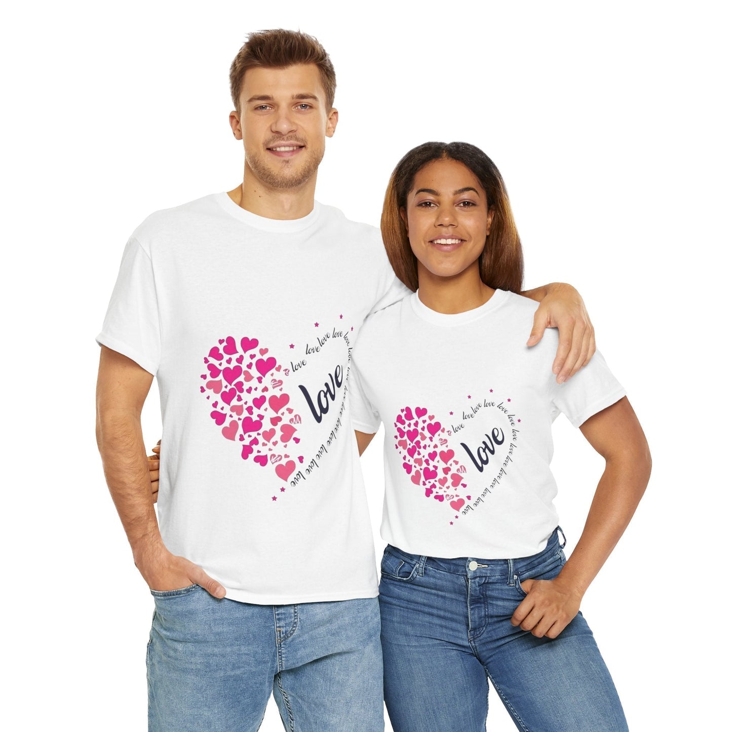 Valentines Day Hearts Love T-Shirt, Red Heart Love Gift