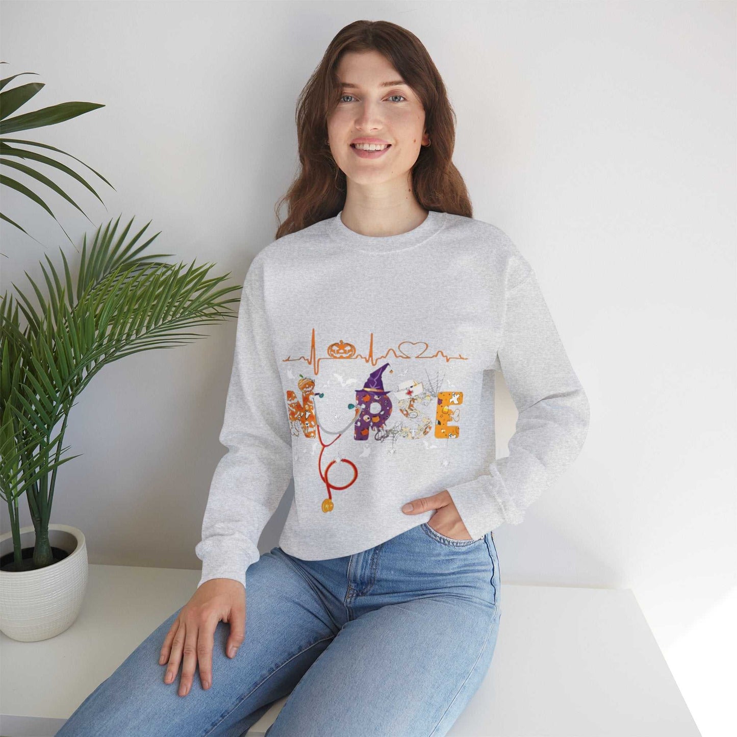 Halloween Sweatshirt for Nurses, Funny Halloween Nurse Gift, Spooky Nurse