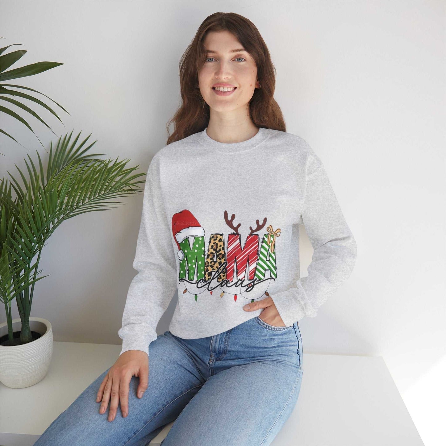 Mama Claus Sweatshirt, Family Christmas Gift, Merry Christmas Sweatshirt