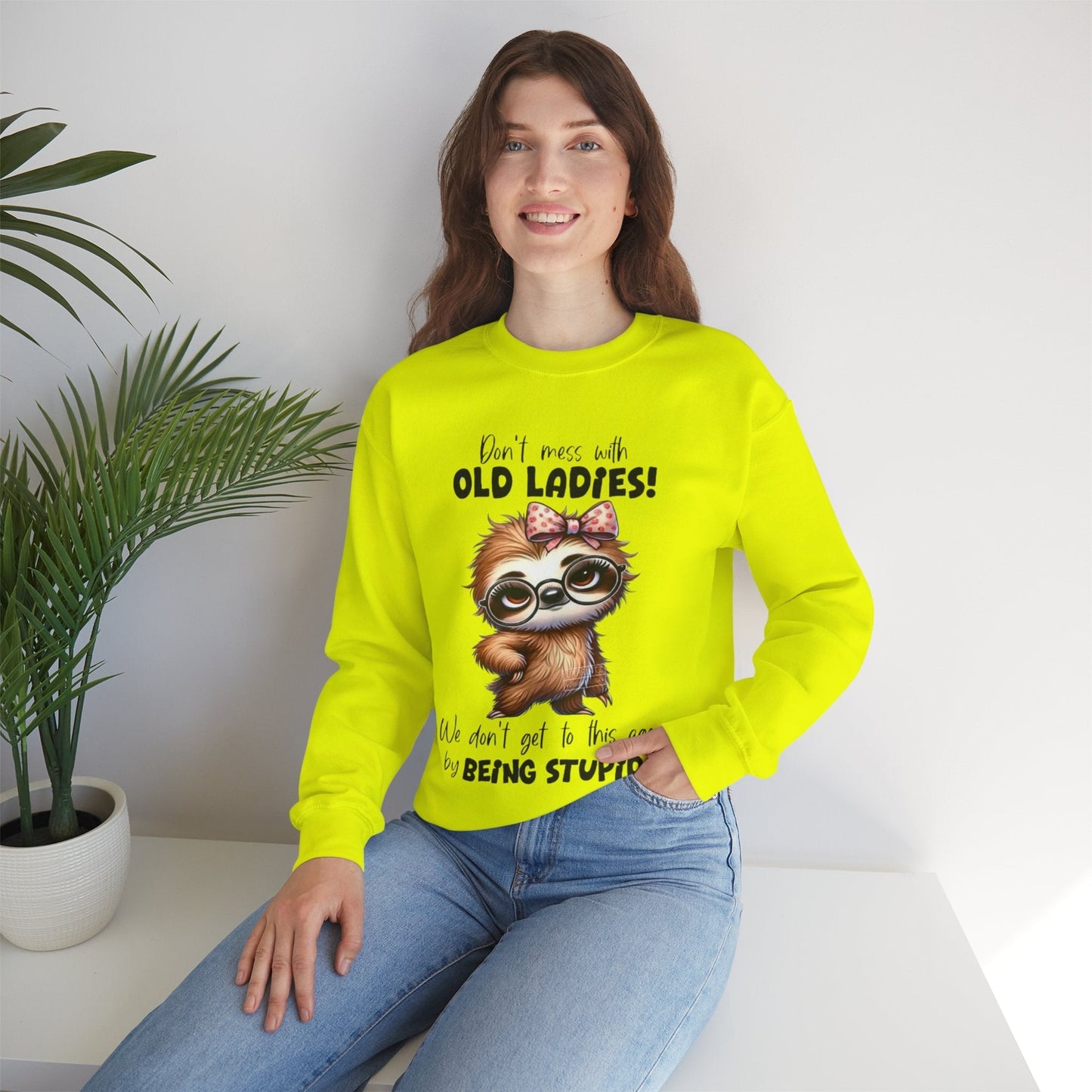 Funny sloth sweatshirt for old ladies - Don't Mess with Old Ladies!