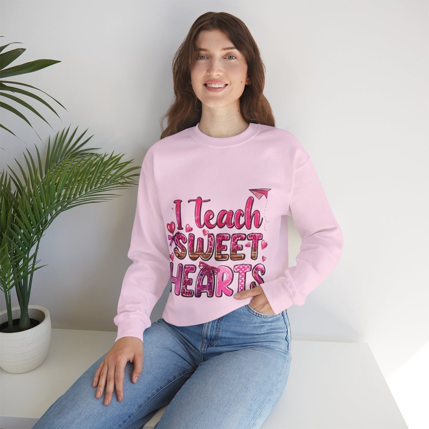 I Teach Sweet Hearts Sweatshirt, Valentine Love Teaching Gift