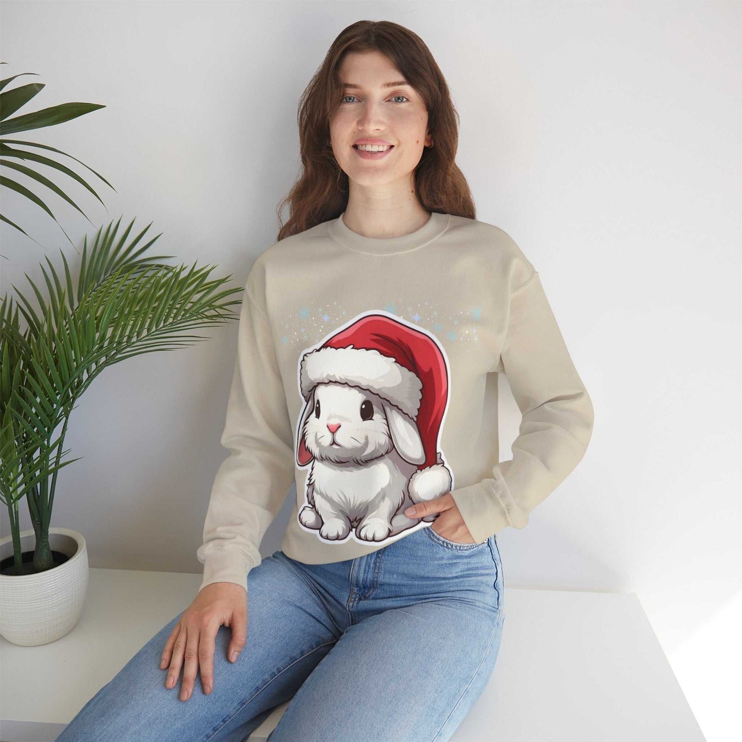 Cute Rabbit Christmas Sweatshirt, Funny Rabbit Gift