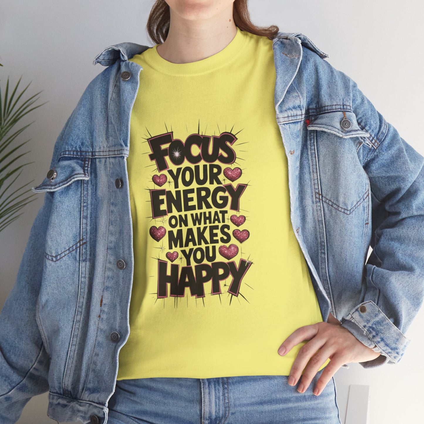 Focus Your Energy T-Shirt - Unisex Heavy Tee, Motivational Shirt, Inspirational Gift