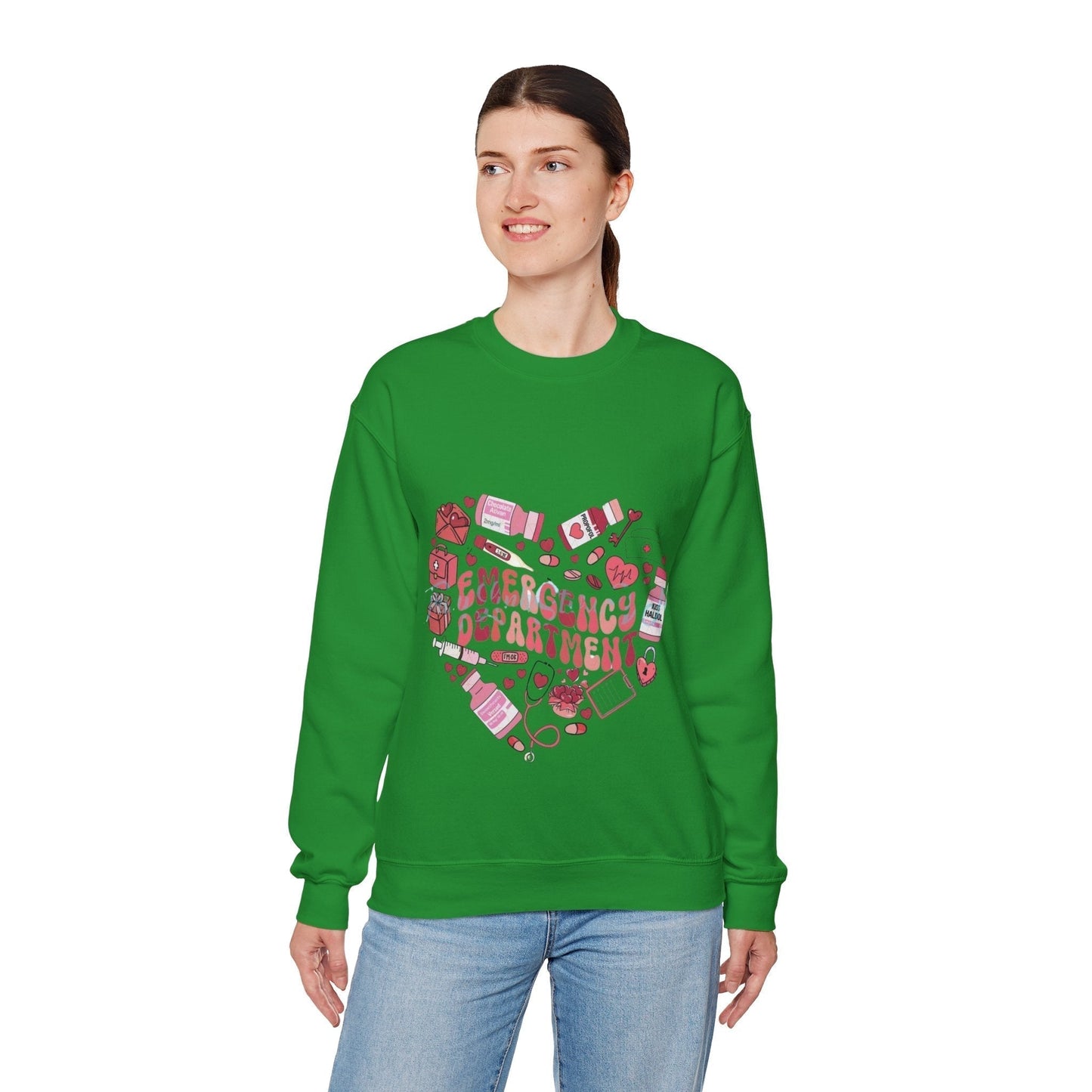 YEmergency Department Nurse Valentine Sweatshirt, Valentines Day Nursing Gifts