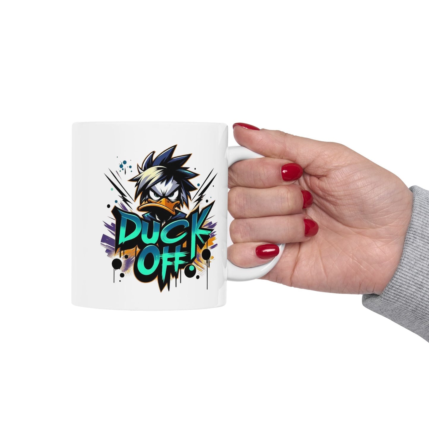Colorful Duck Mug - Fun Ceramic Coffee Cup for Parties and Gifts