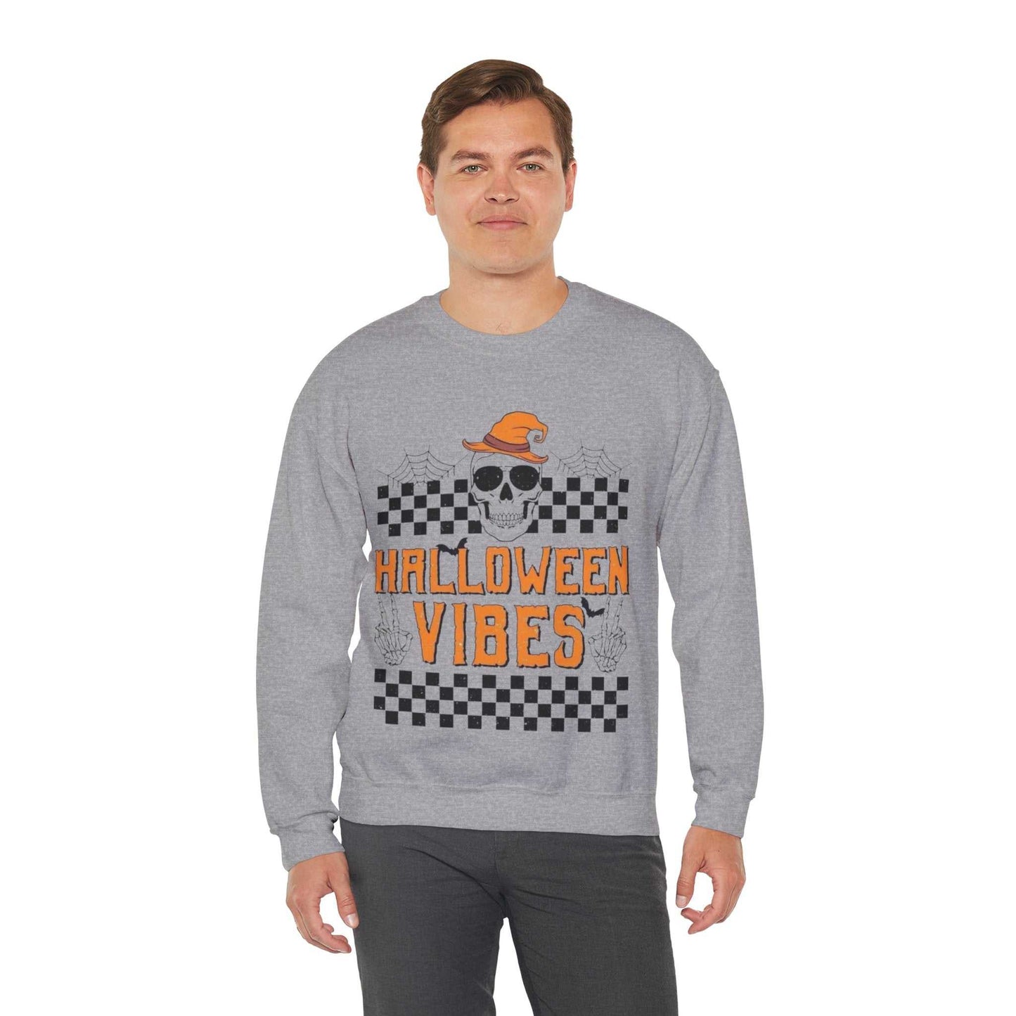 Halloween Vibes Crewneck Sweatshirt | Cozy Fall Apparel, Spooky Season Gift