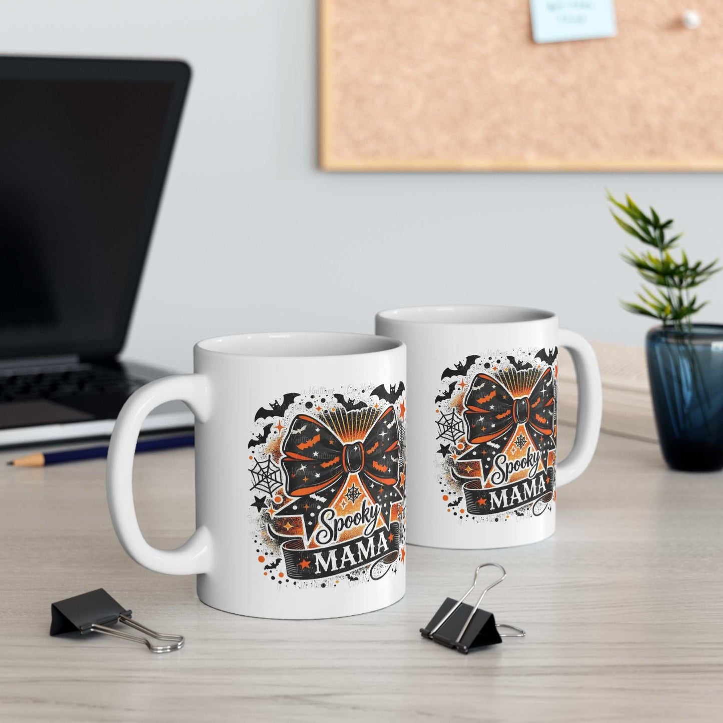 Spooky Mama Mugs, Coquette Halloween Gift, Retro Halloween Mug