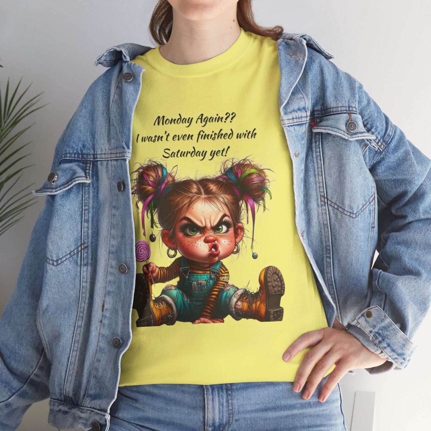 Sassy Cartoon Tee, Funny Graphic Tee, Unisex Cotton Shirt, Quirky Gift