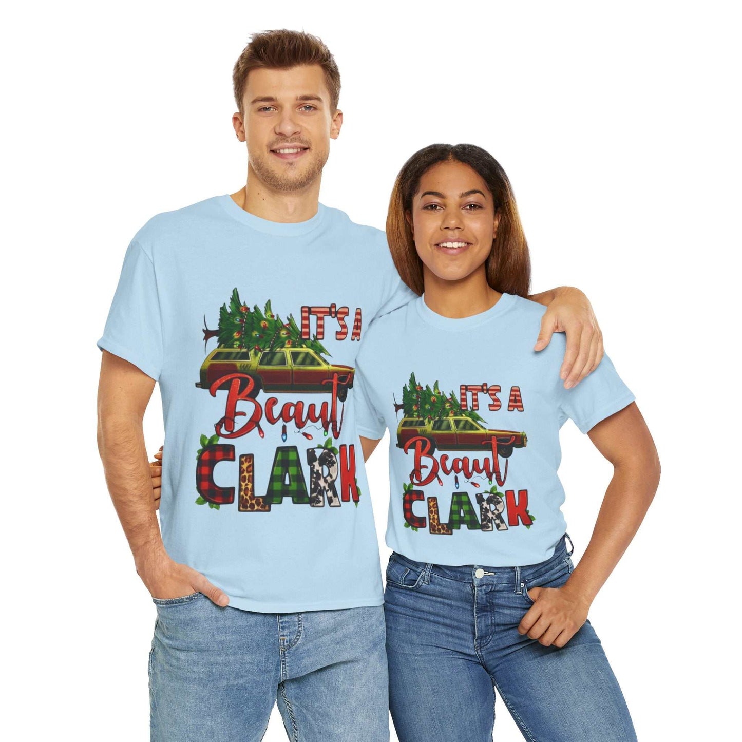 Retro "It's A Beaut Clark" Christmas shirt featuring a festive vintage design inspired by National Lampoon's Christmas Vacation, perfect holiday gift.