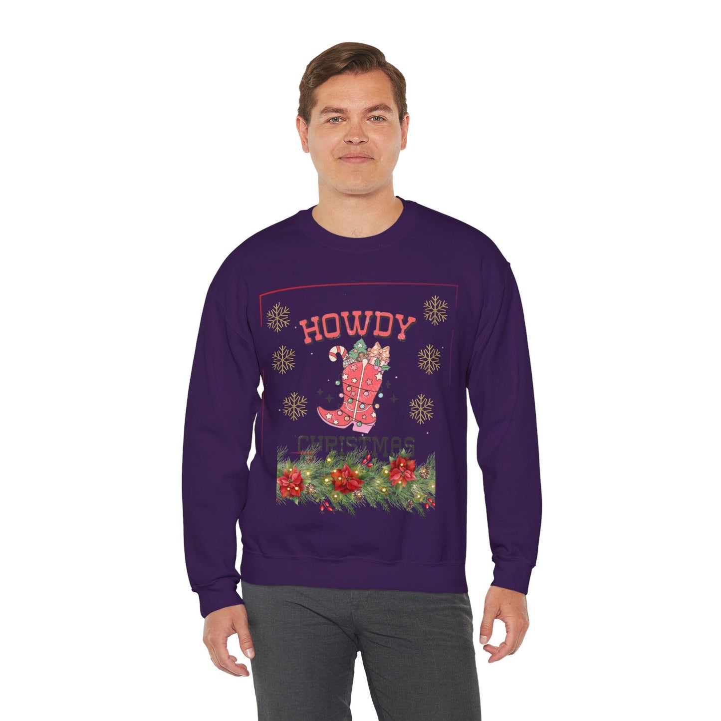 Howdy Christmas Sweatshirt, Christmas Cowboy Gift