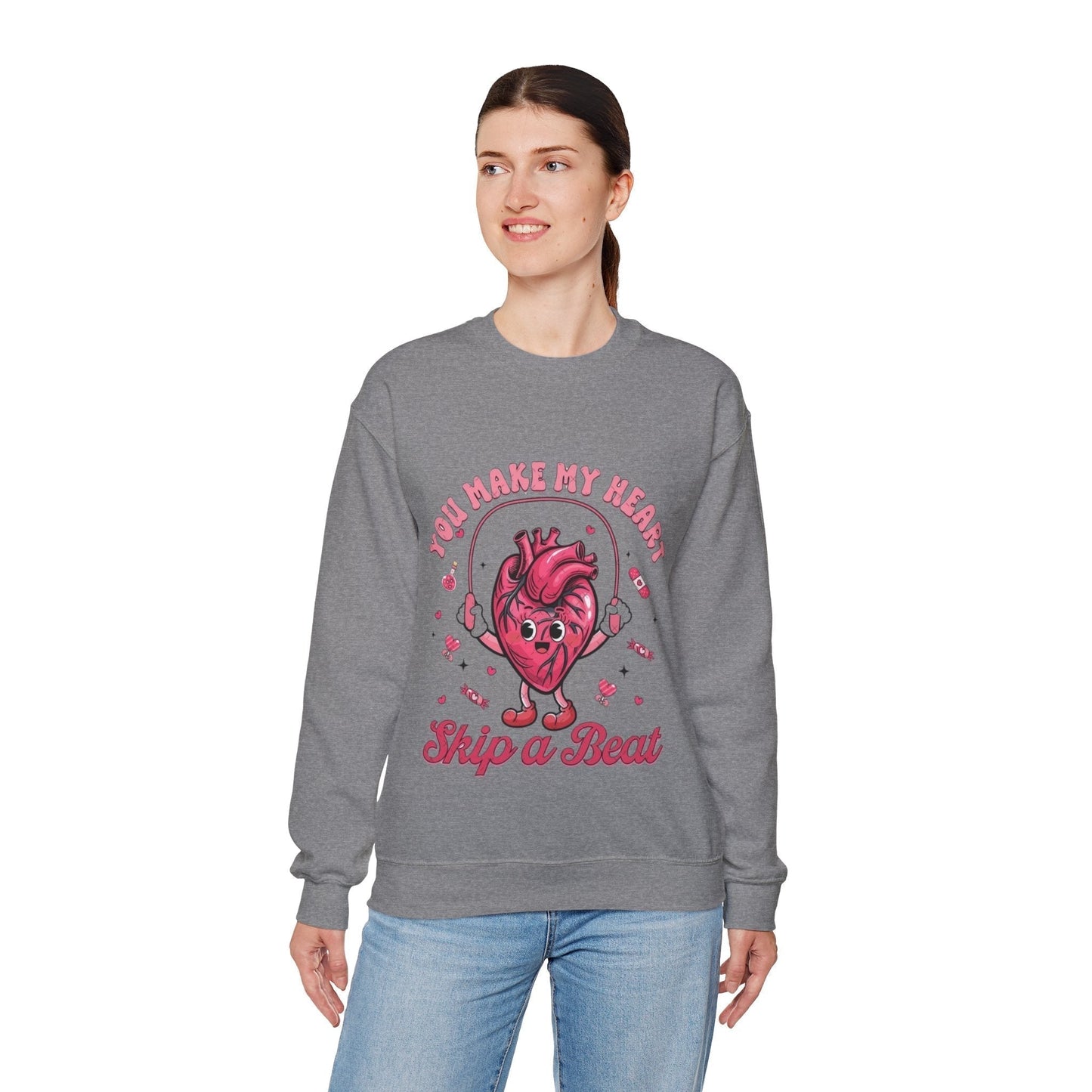 You Make My Heart Skip a Beat Sweatshirt – Funny Heart Gift for Nurse