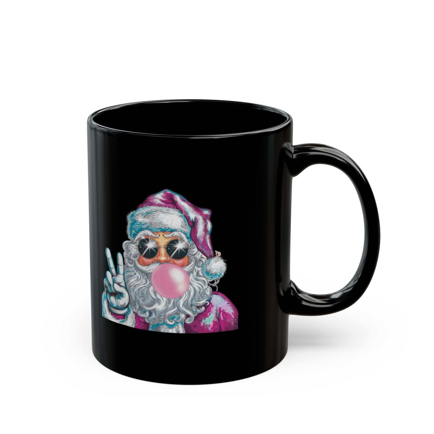 Santa Bubble Gum Christmas Mugs, Funny Santa Gift, Christmas Holiday