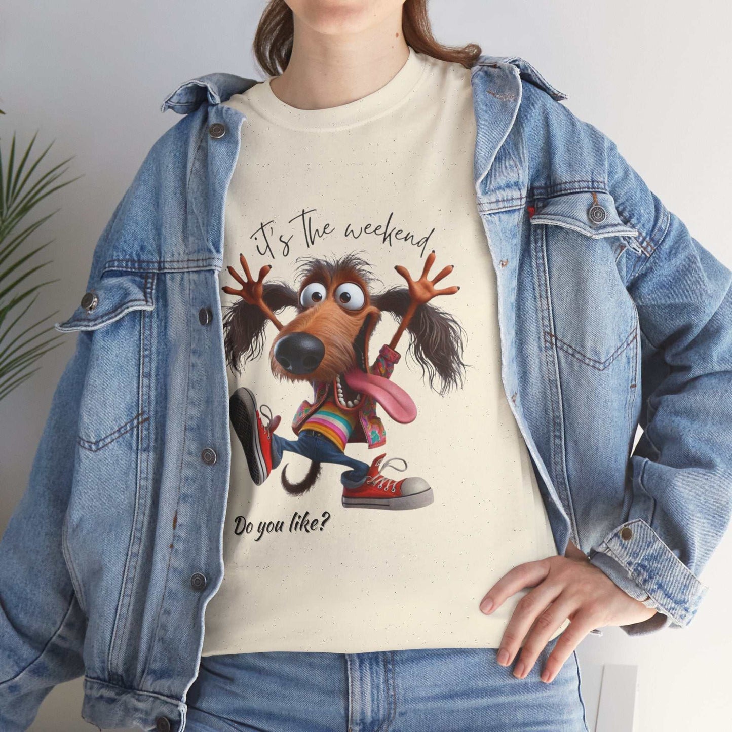 Weekend Vibe Graphic Tee, Unisex Cotton T-Shirt, Dog Lover Gift