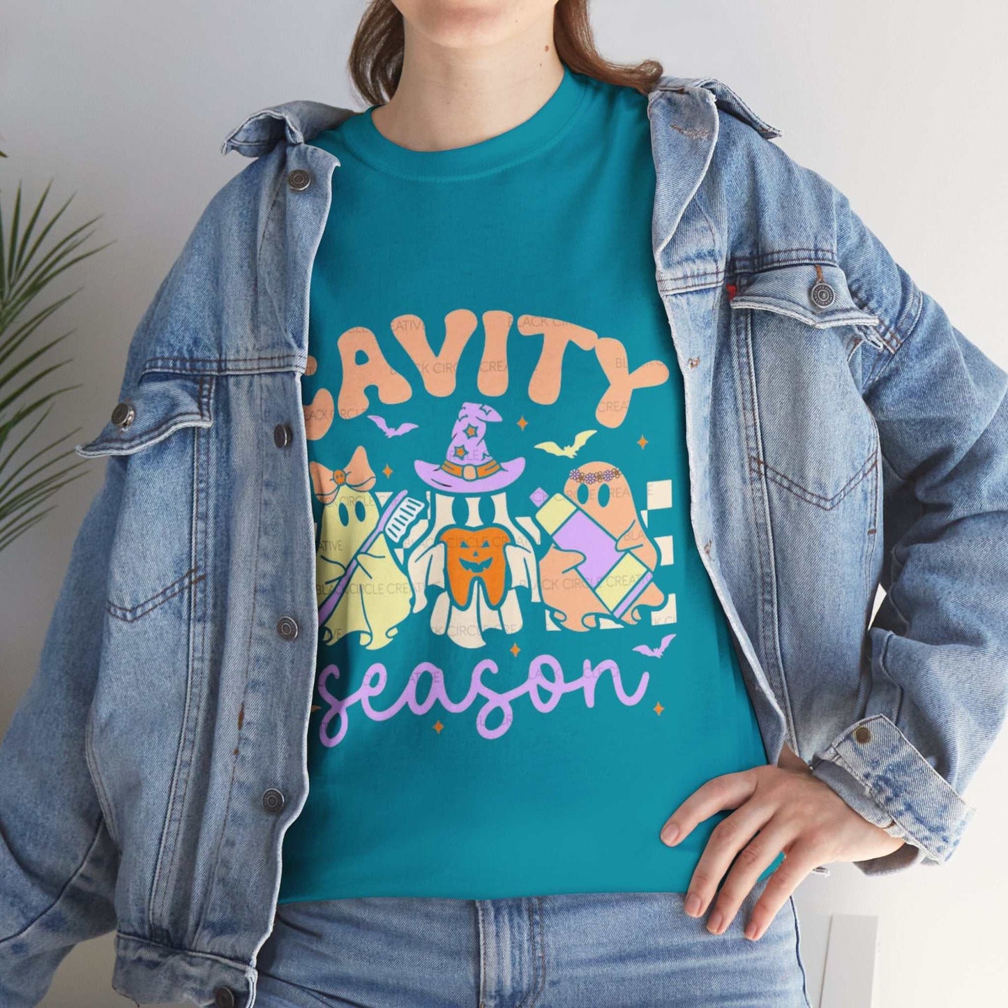 Cavity Season Unisex Tee, Fun Halloween Shirt, Autumn Vibes, Gift for Dentist