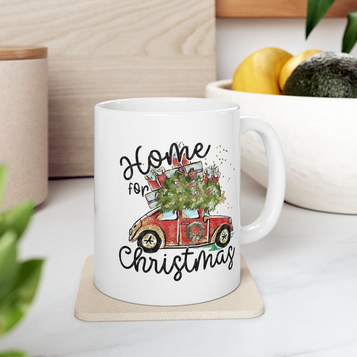 Home for Christmas Mugs, Christmas Holiday Gift for Home