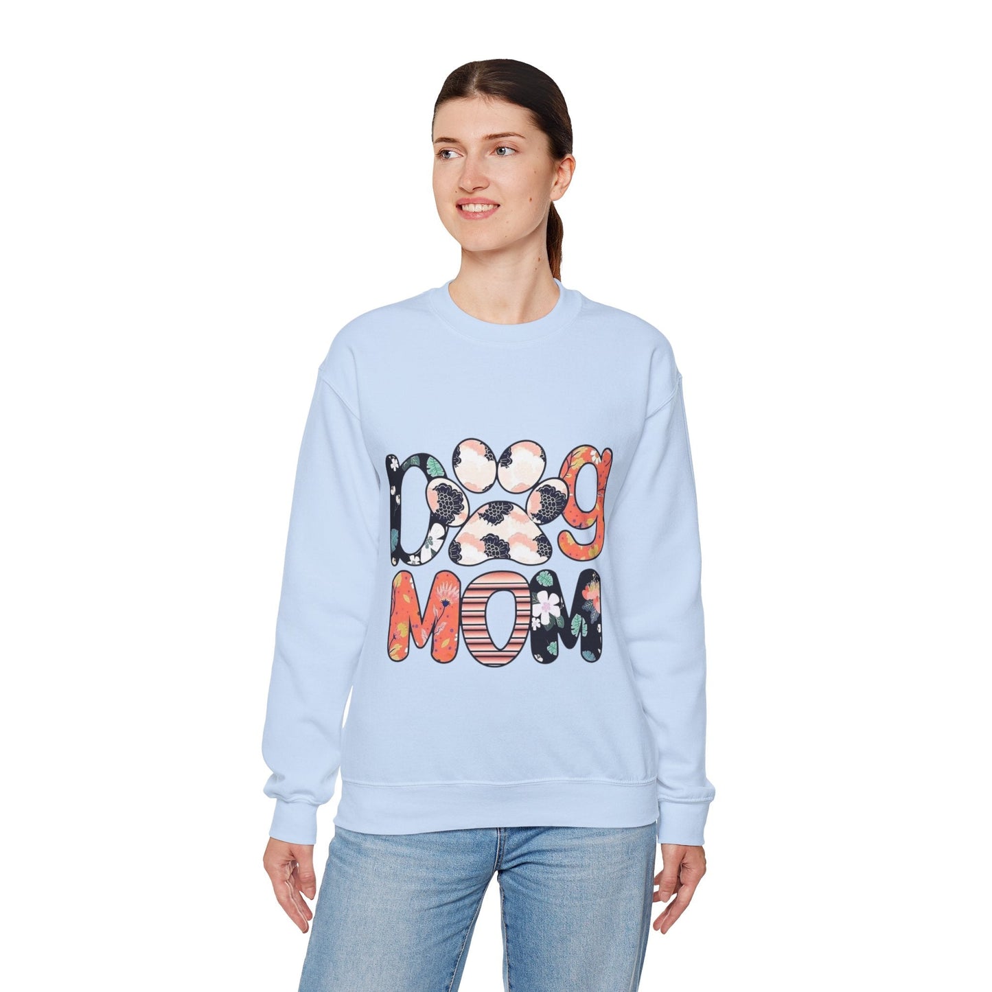 Floral Dog Mom Sweatshirt - Cozy Unisex Crewneck for Pet Lovers