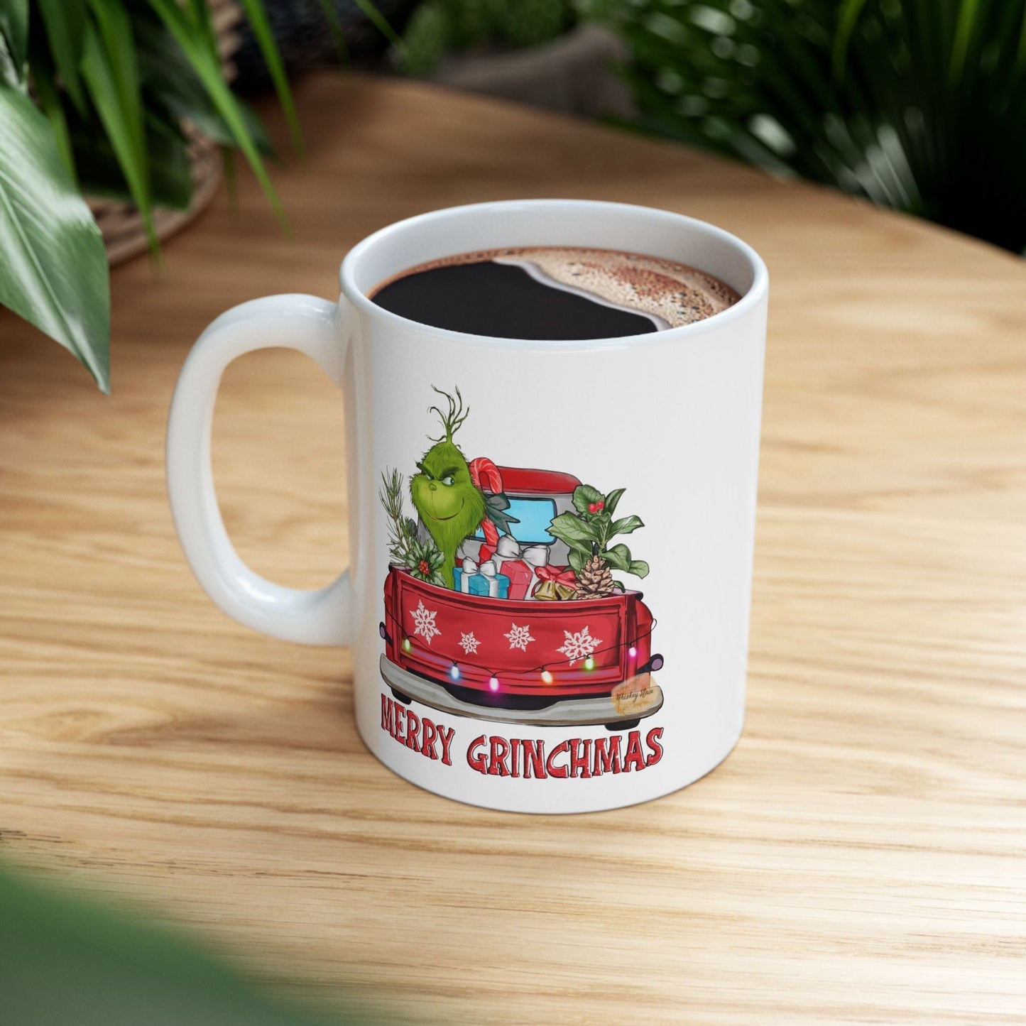 Merry Grinchmas Mugs, Festive Retro Mugs