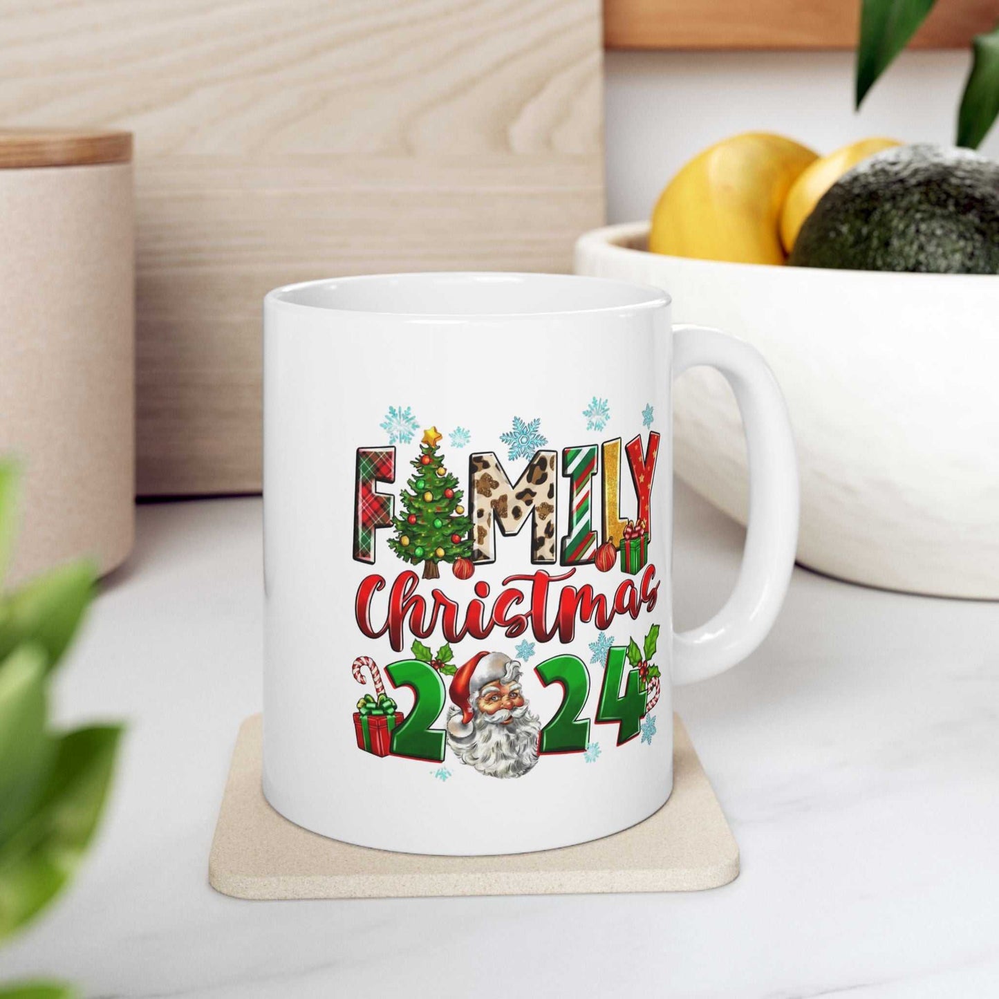 Family Christmas 2024 Mugs, Santa Claus Family Gift