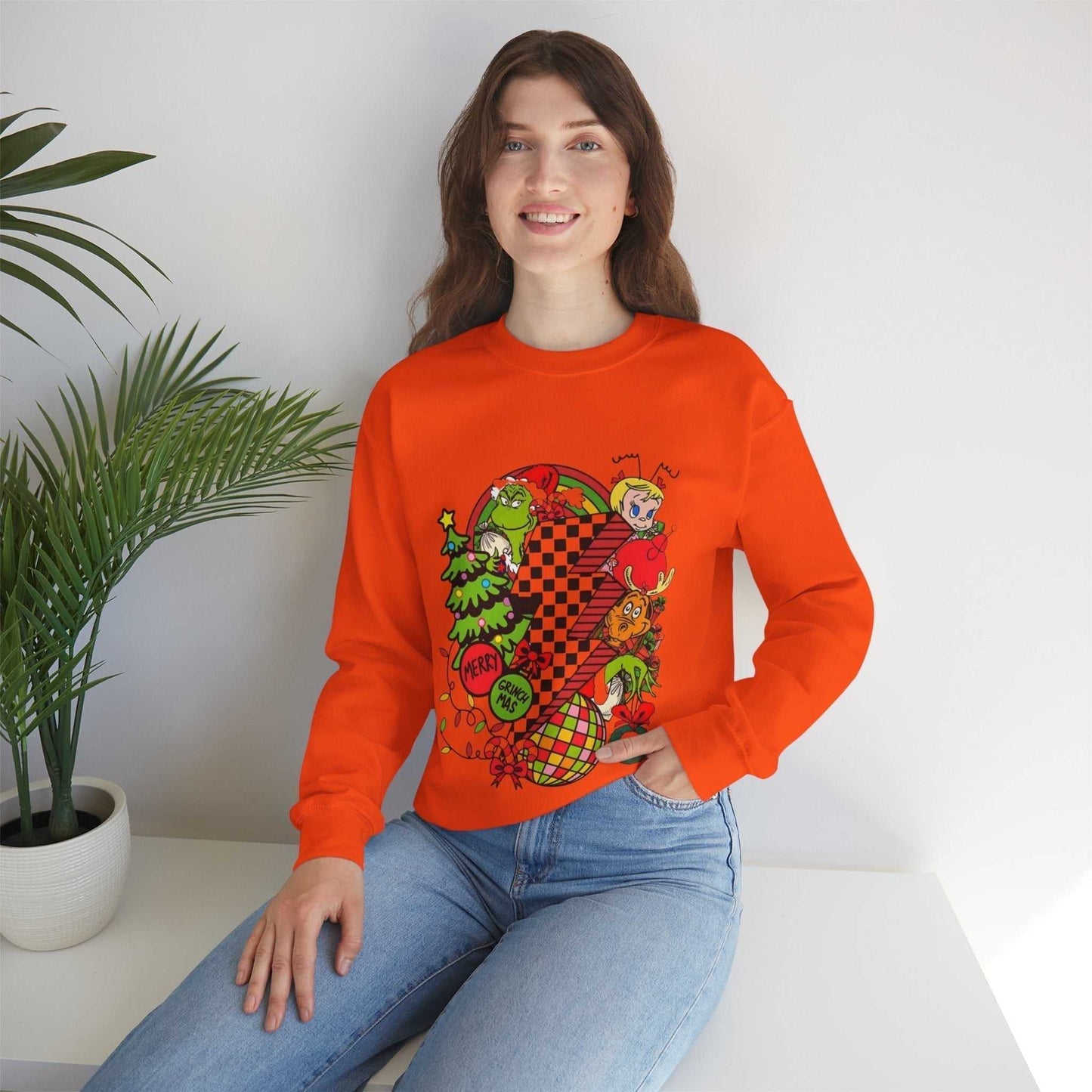 Merry Grinchmas Sweatshirt, Disco Christmas Gift