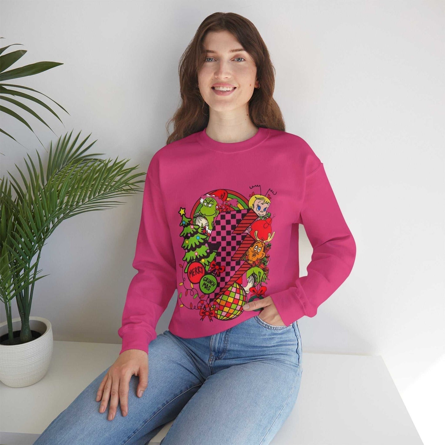 Merry Grinchmas Sweatshirt, Disco Christmas Gift