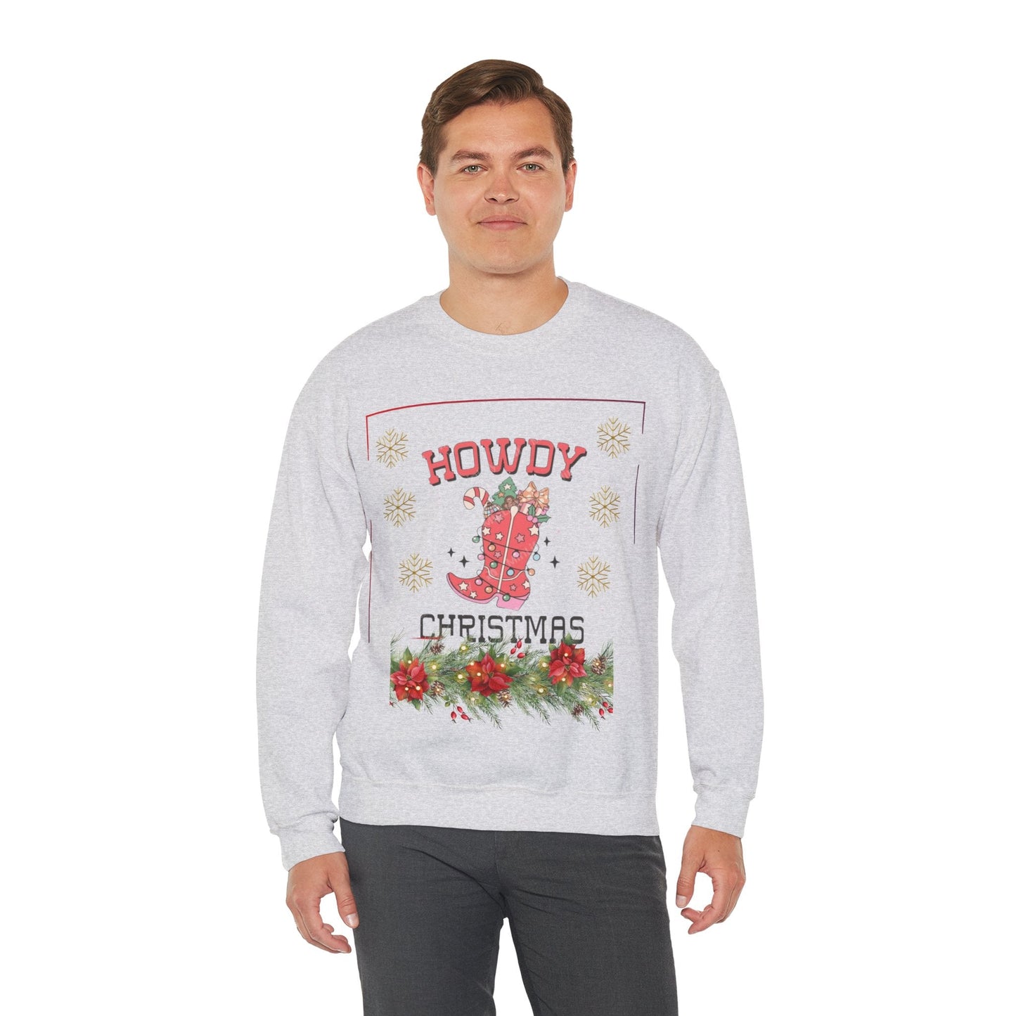 Howdy Christmas Sweatshirt, Christmas Cowboy Gift