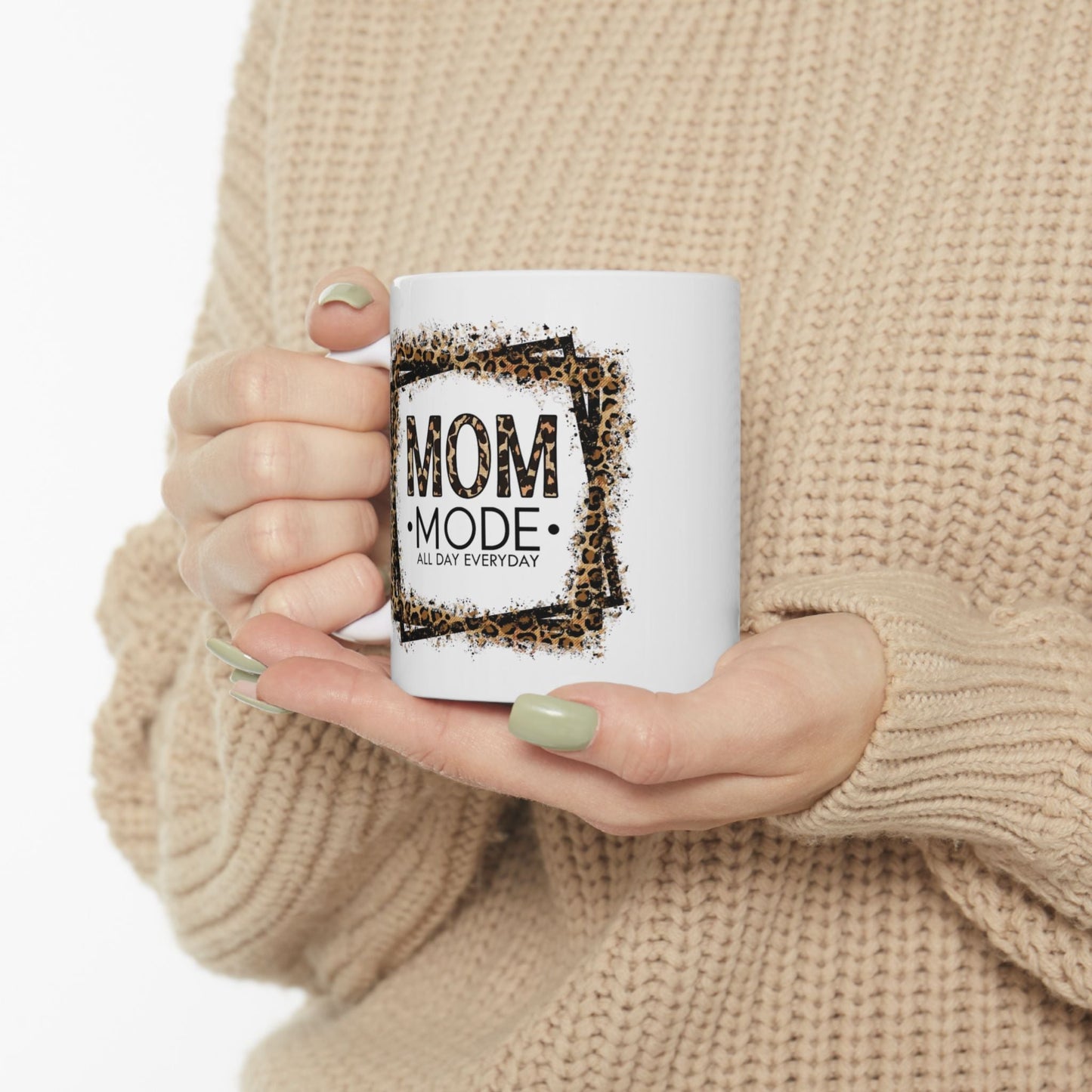 Leopard Print Mom Coffee Mug - 11oz & 15oz - Perfect Gift for Mother's Day