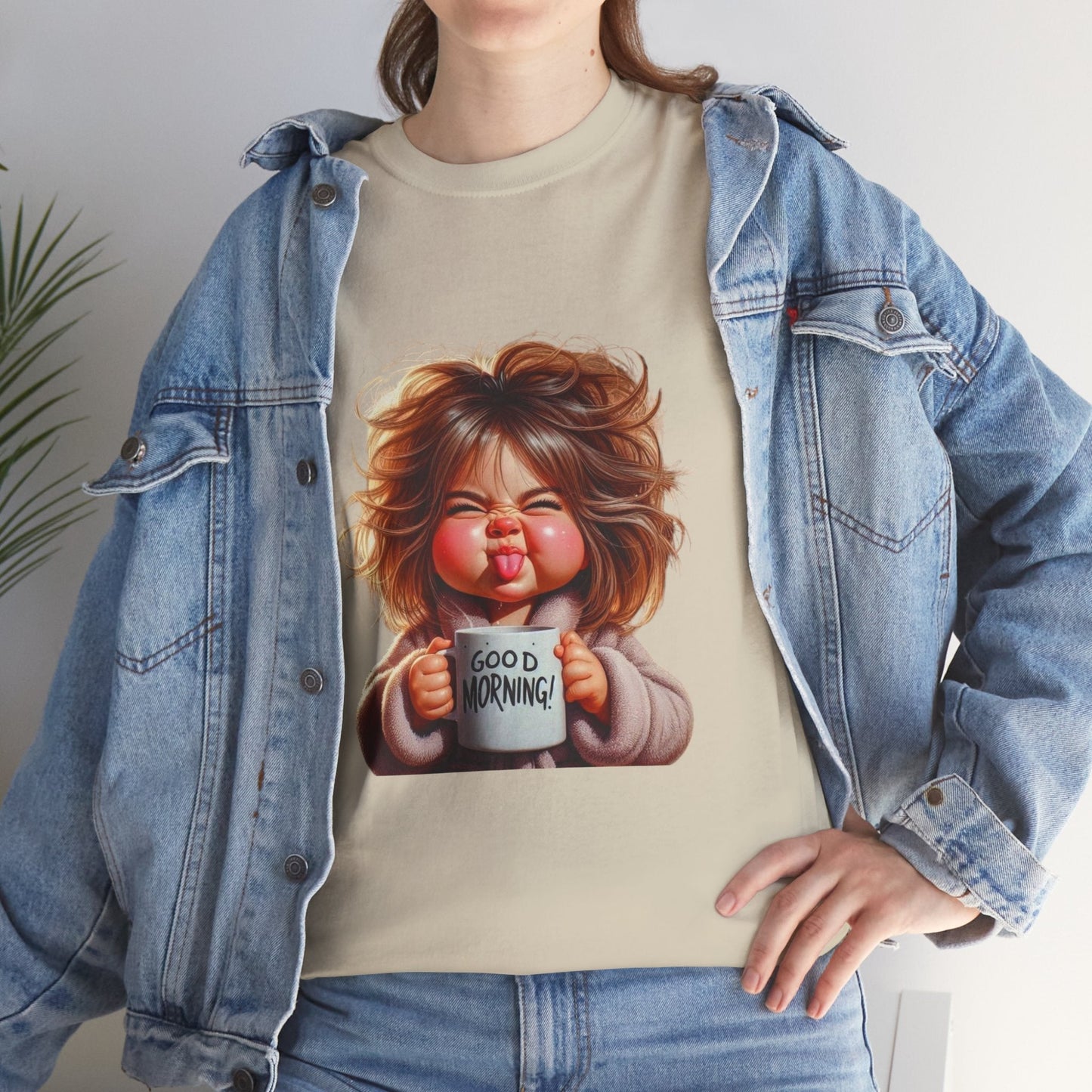 Good Morning Graphic Tee Unisex Heavy Cotton - Cute Cartoon Design Gift