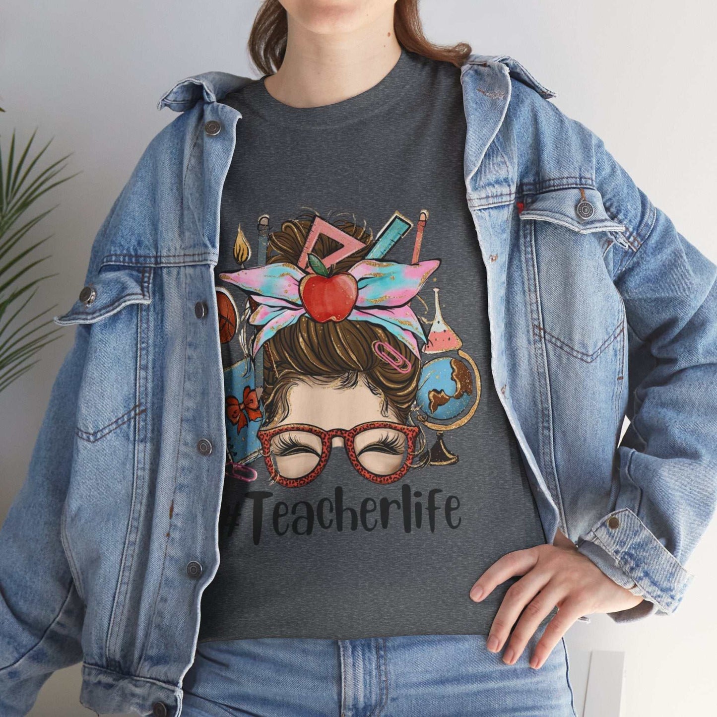 Teacher Life Unisex Tee Heavy Cotton, Cute Teacher Shirt, Gift for Teachers