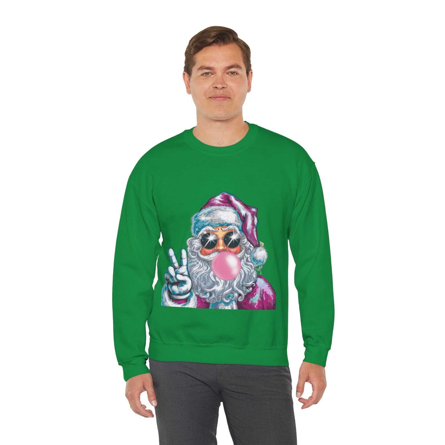 Santa Bubble Gum Christmas Sweatshirt, Funny Santa Gift, Christmas Sweater