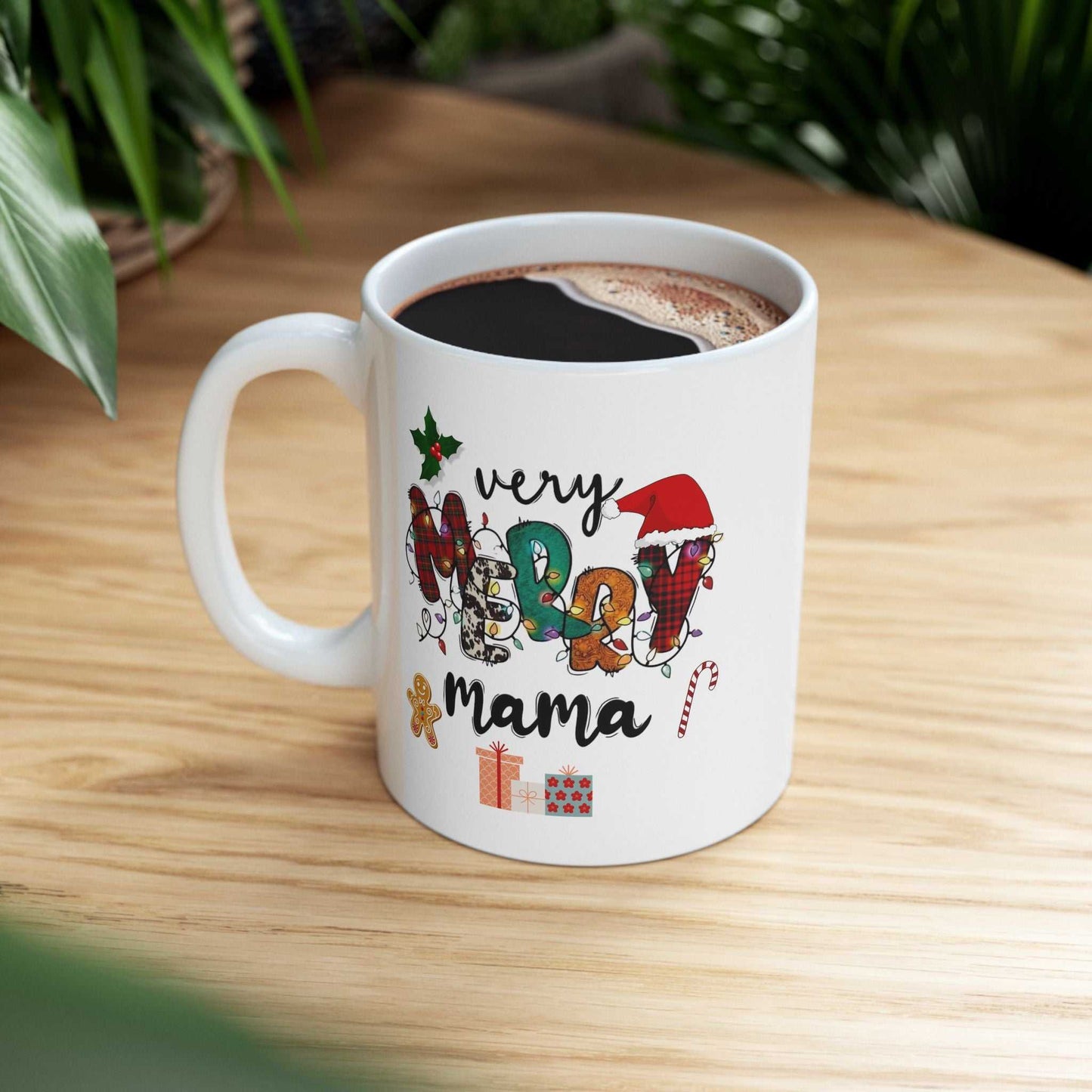 Very Merry Mama Christmas Mugs, Family Matching Gift