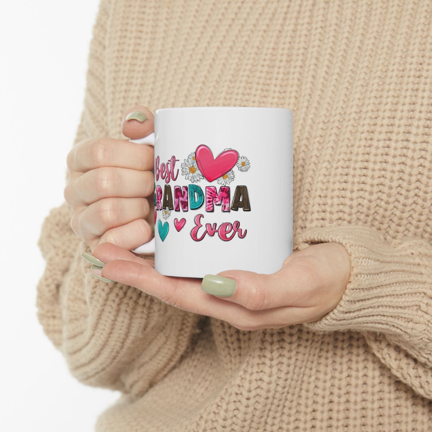 Grandmas Love Ceramic Mug - Heartfelt Gift for Mothers Day & Birthdays - 11oz & 15oz