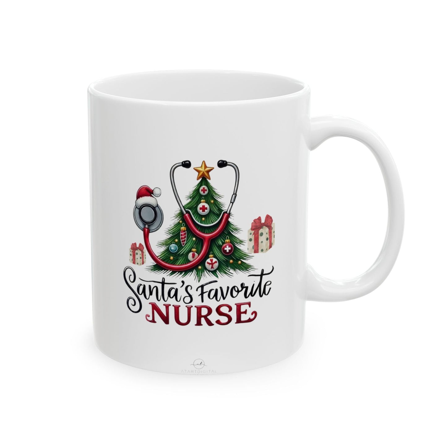 Santas Favorite Nurse Mug – Celebrates Christmas Gift for Nurses