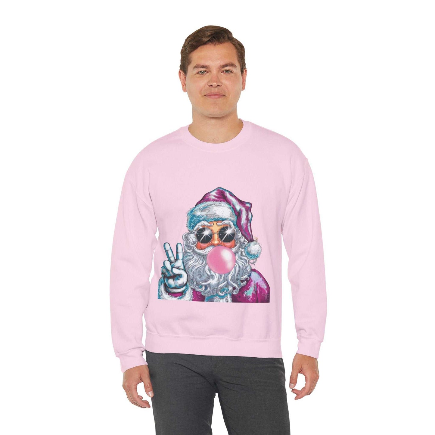 Santa Bubble Gum Christmas Sweatshirt, Funny Santa Gift, Christmas Sweater