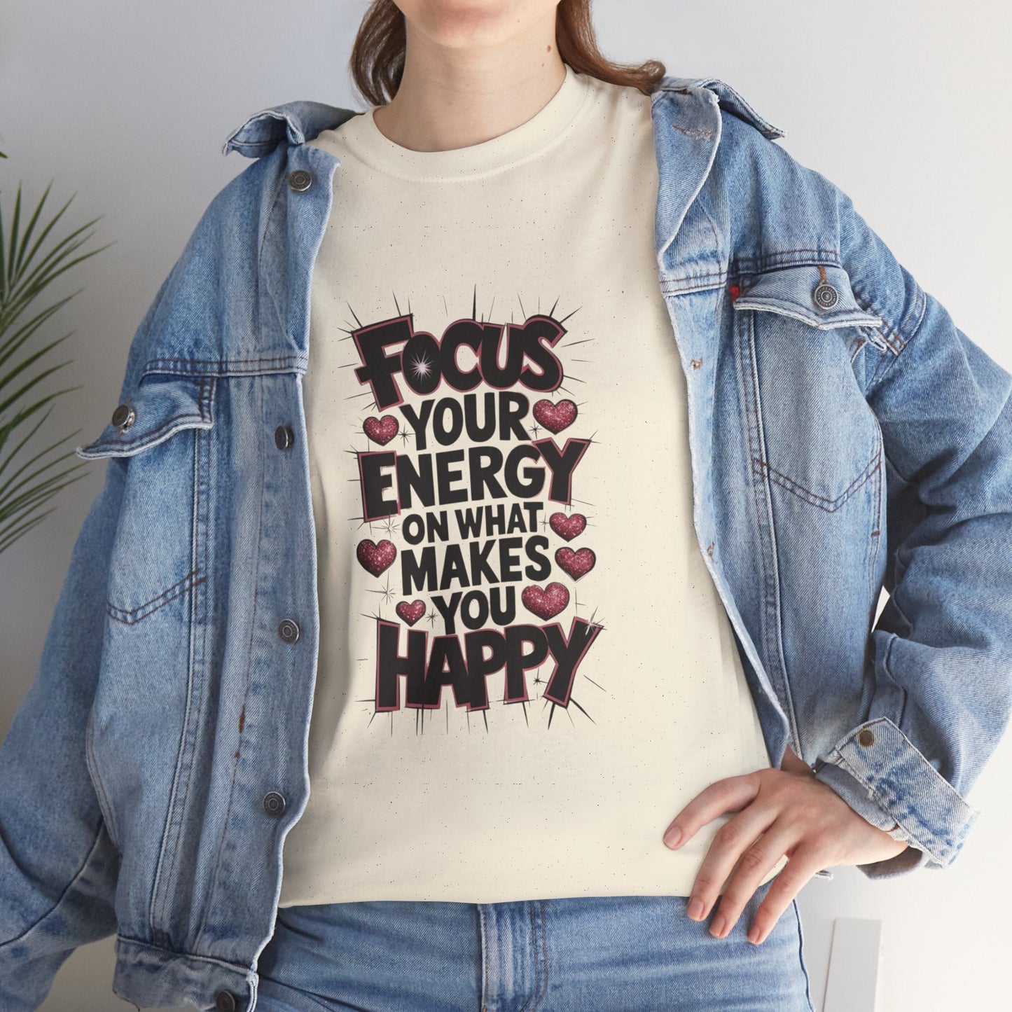 Focus Your Energy T-Shirt - Unisex Heavy Tee, Motivational Shirt, Inspirational Gift