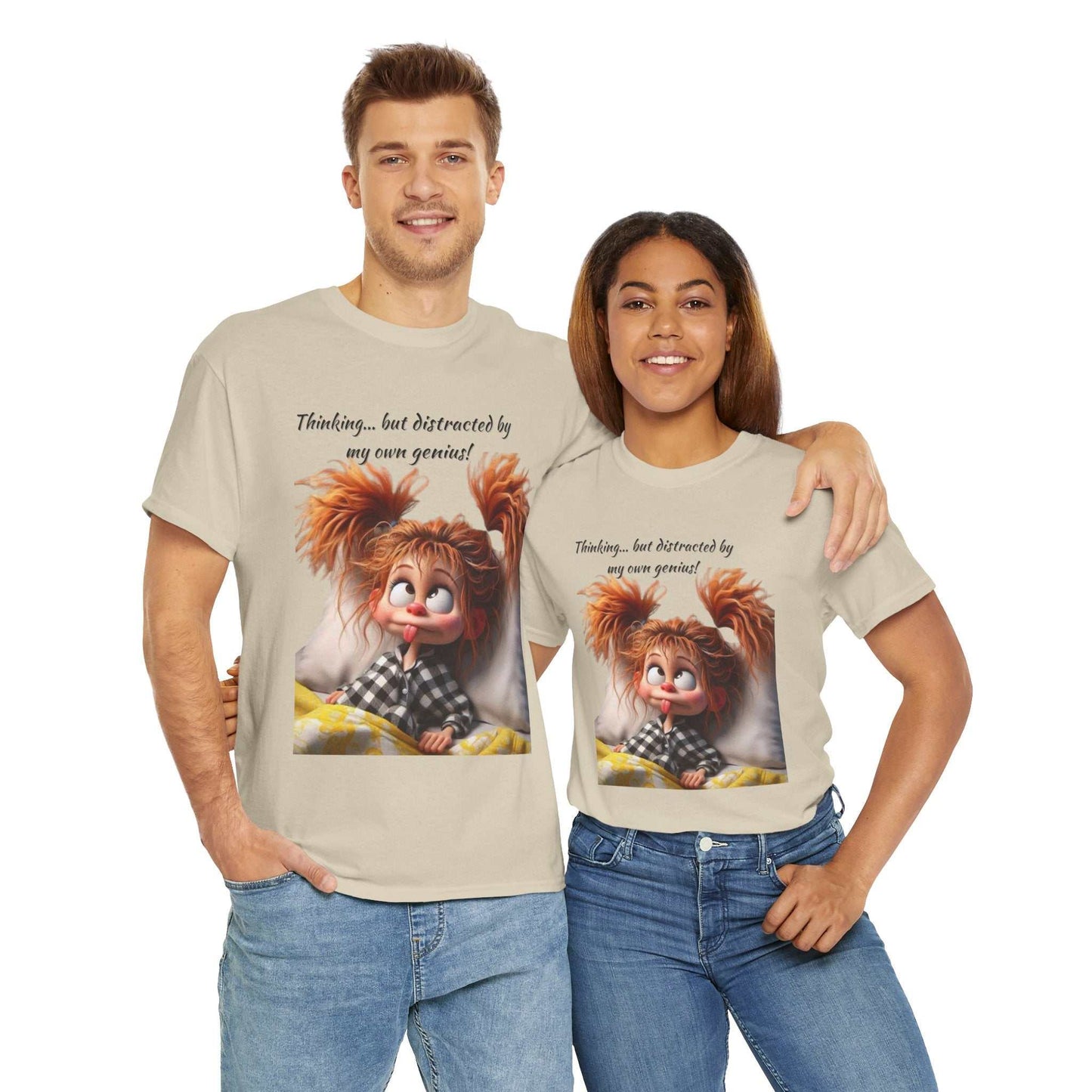 Whimsical Cotton Graphic Tee - Fun Casual Wear, Perfect Gift for Kids and Adults