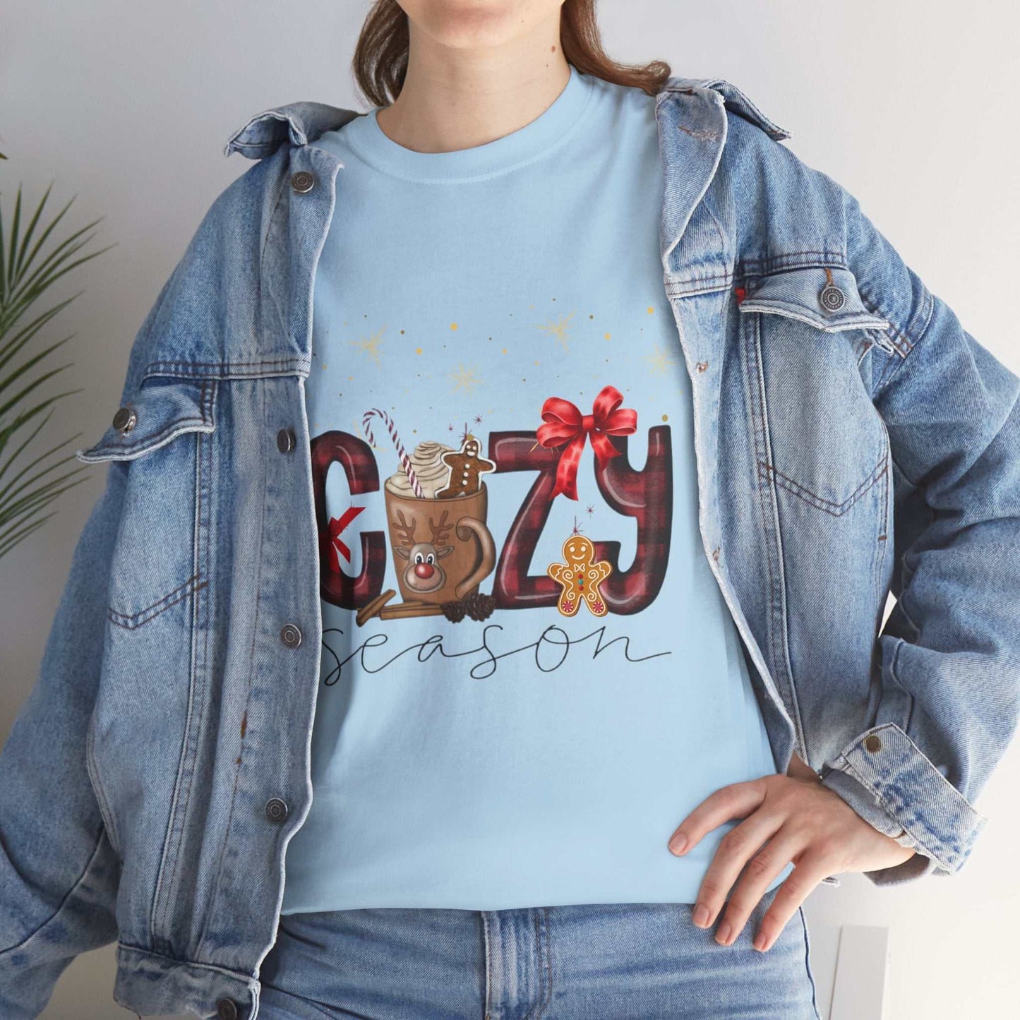 Cozy Coffee Christmas Shirt with cute coffee design and festive decorations, perfect gift for coffee lovers.