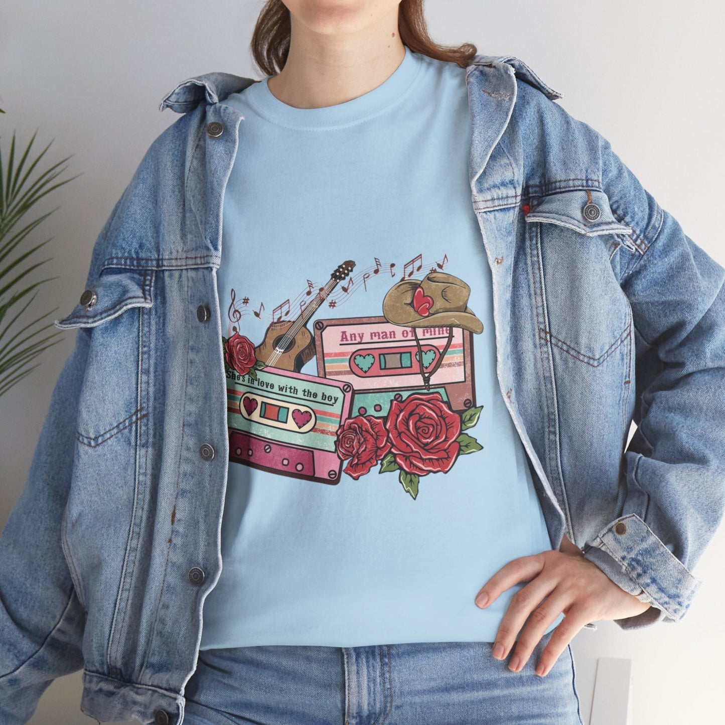 Country Music Love Songs T-Shirt, Retro Cowboy Cassette Love Gift