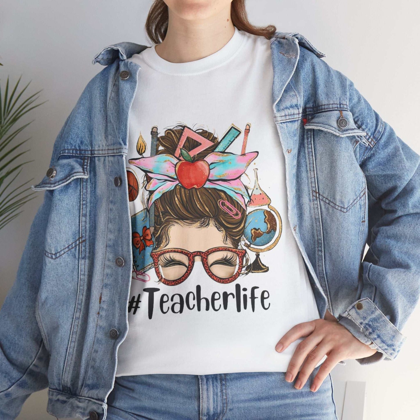 Teacher Life Unisex Tee Heavy Cotton, Cute Teacher Shirt, Gift for Teachers