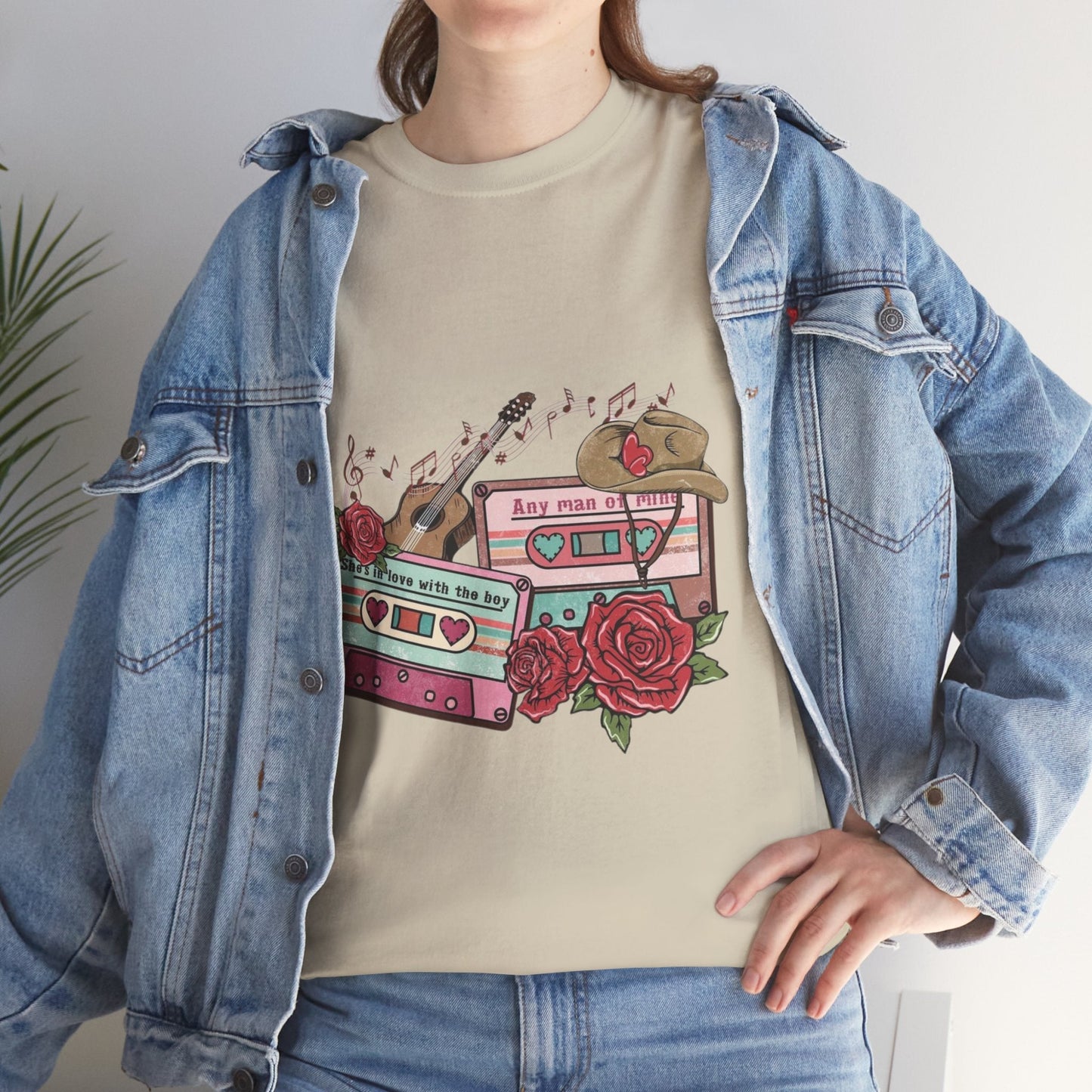 Country Music Love Songs T-Shirt, Retro Cowboy Cassette Love Gift