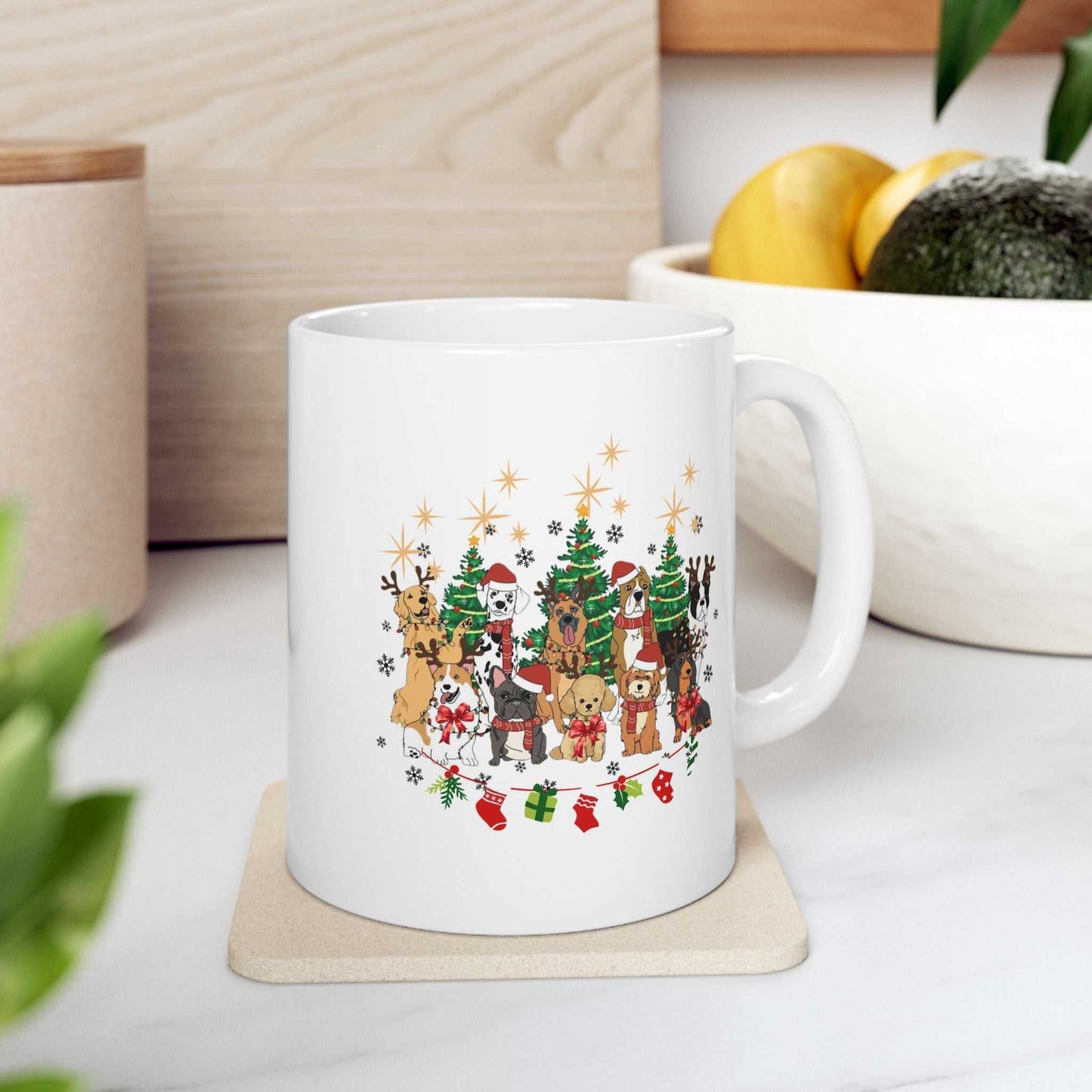 Christmas Dogs Mugs, Dog Mugs Gift