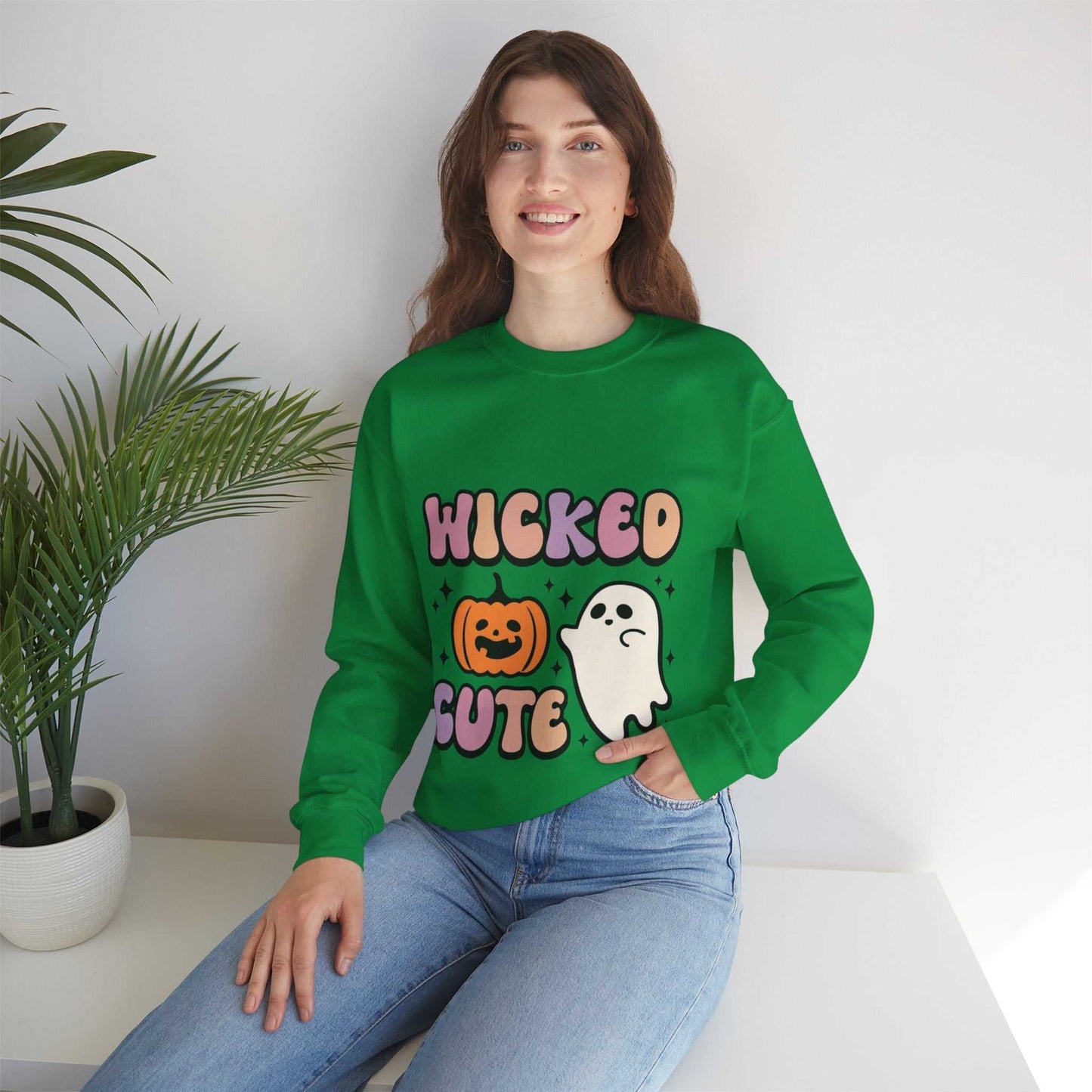 Wicked Cute Halloween Sweatshirt, Spooky Fun Halloween Gift, Spooky Style