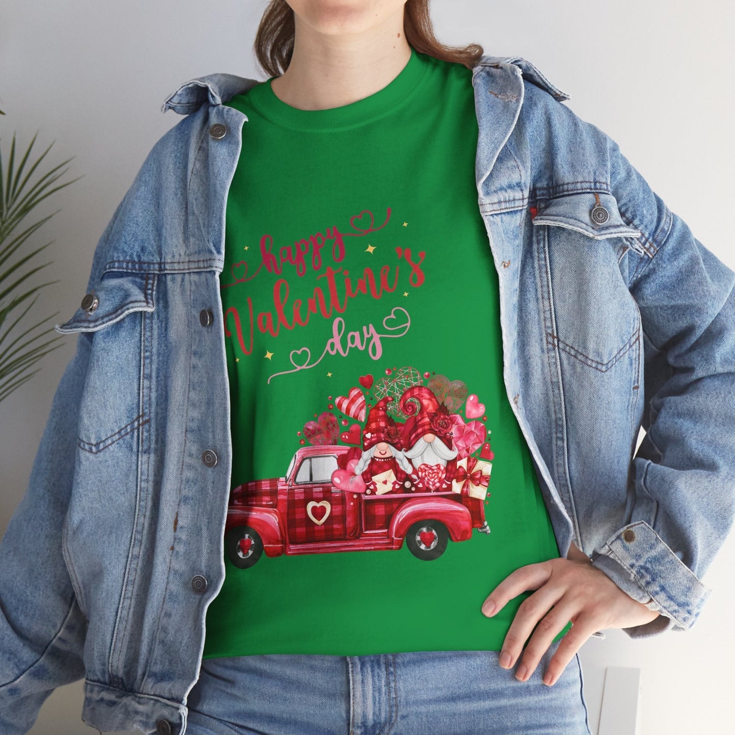Valentine's Day truck hearts t-shirt with vintage truck design and hearts.