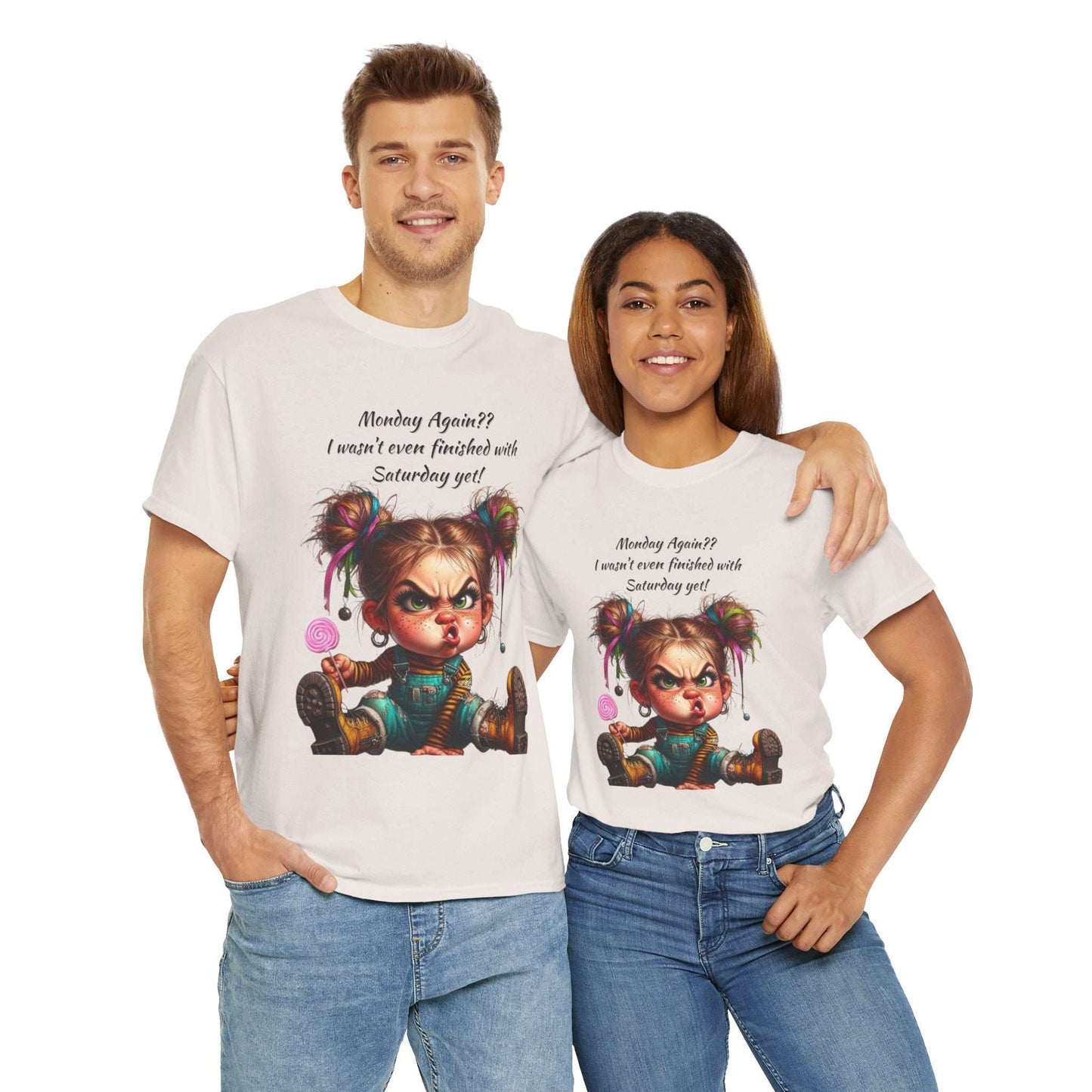 Sassy Cartoon Tee, Funny Graphic Tee, Unisex Cotton Shirt, Quirky Gift