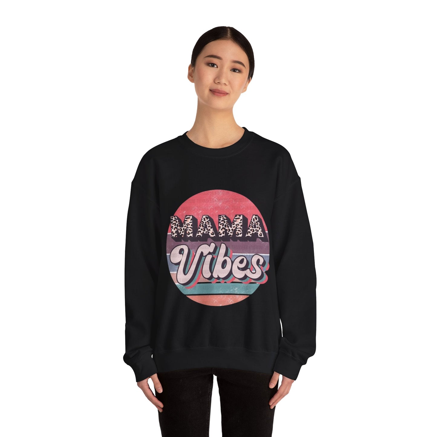 Mama Vibes Unisex Crewneck Sweatshirt - Trendy and Comfortable